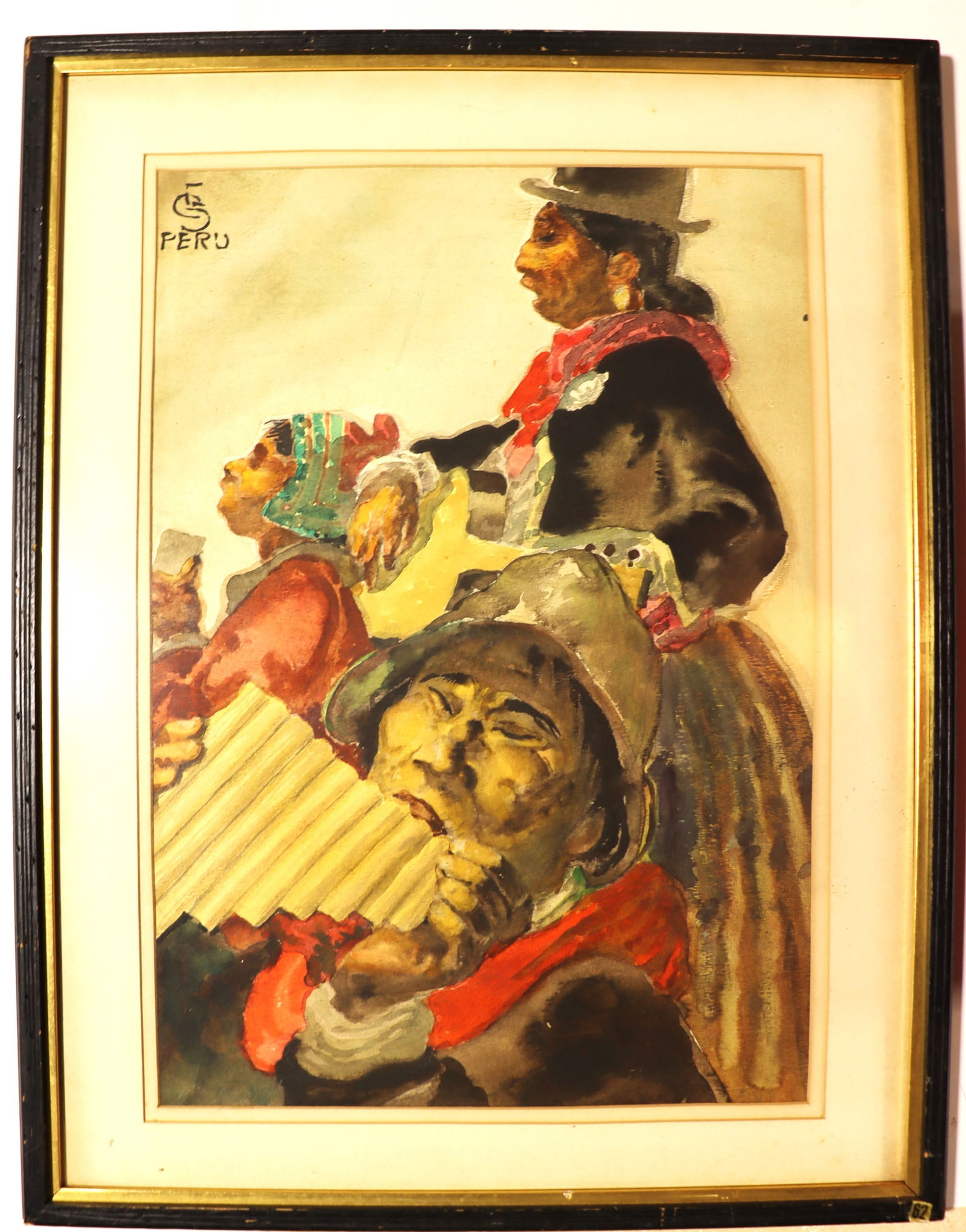 Mixed Media on Paper signed Carl Folke Sahlin (1 of 5)