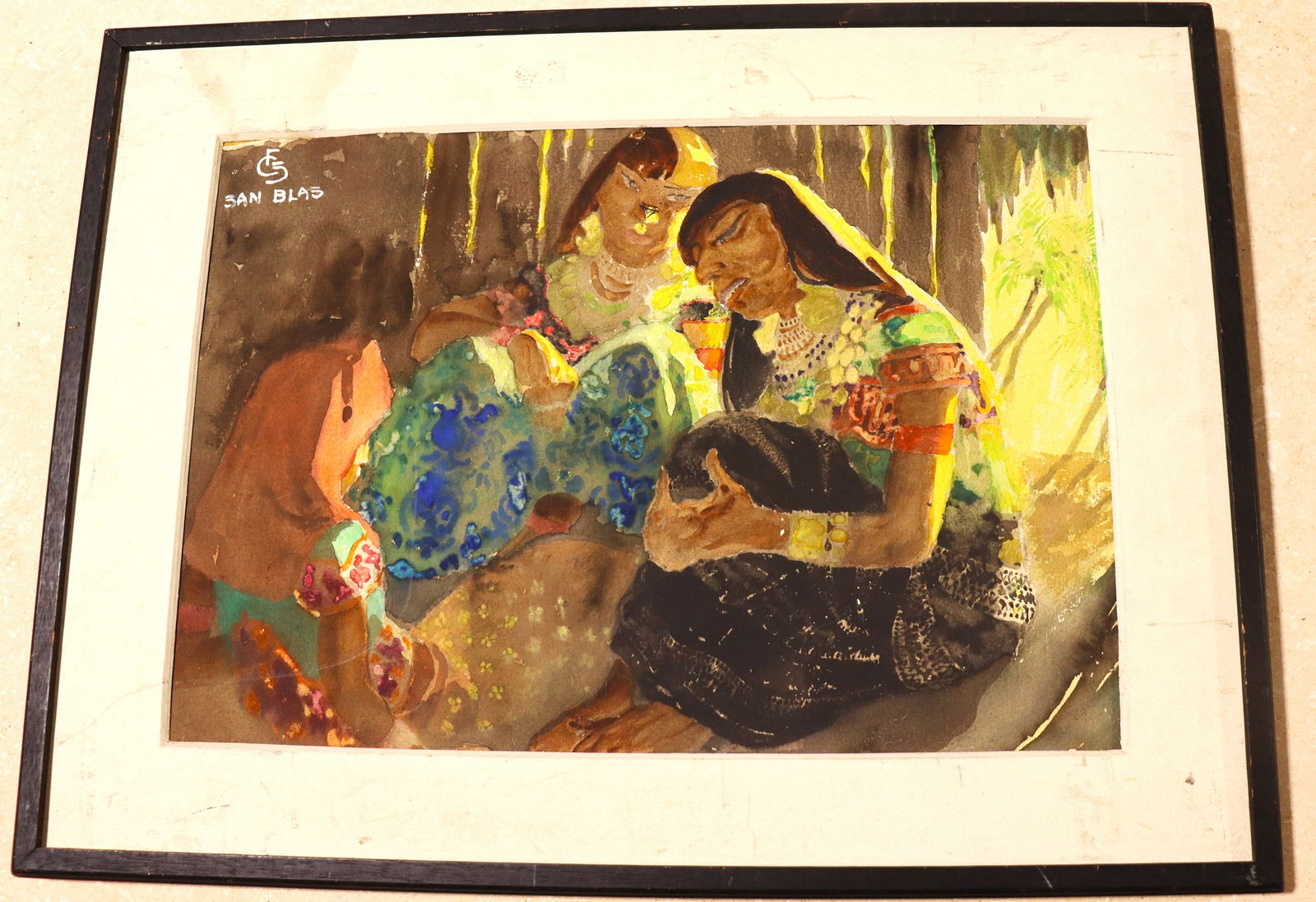 Mixed Media on Paper signed Carl Folke Sahlin (1 of 4)