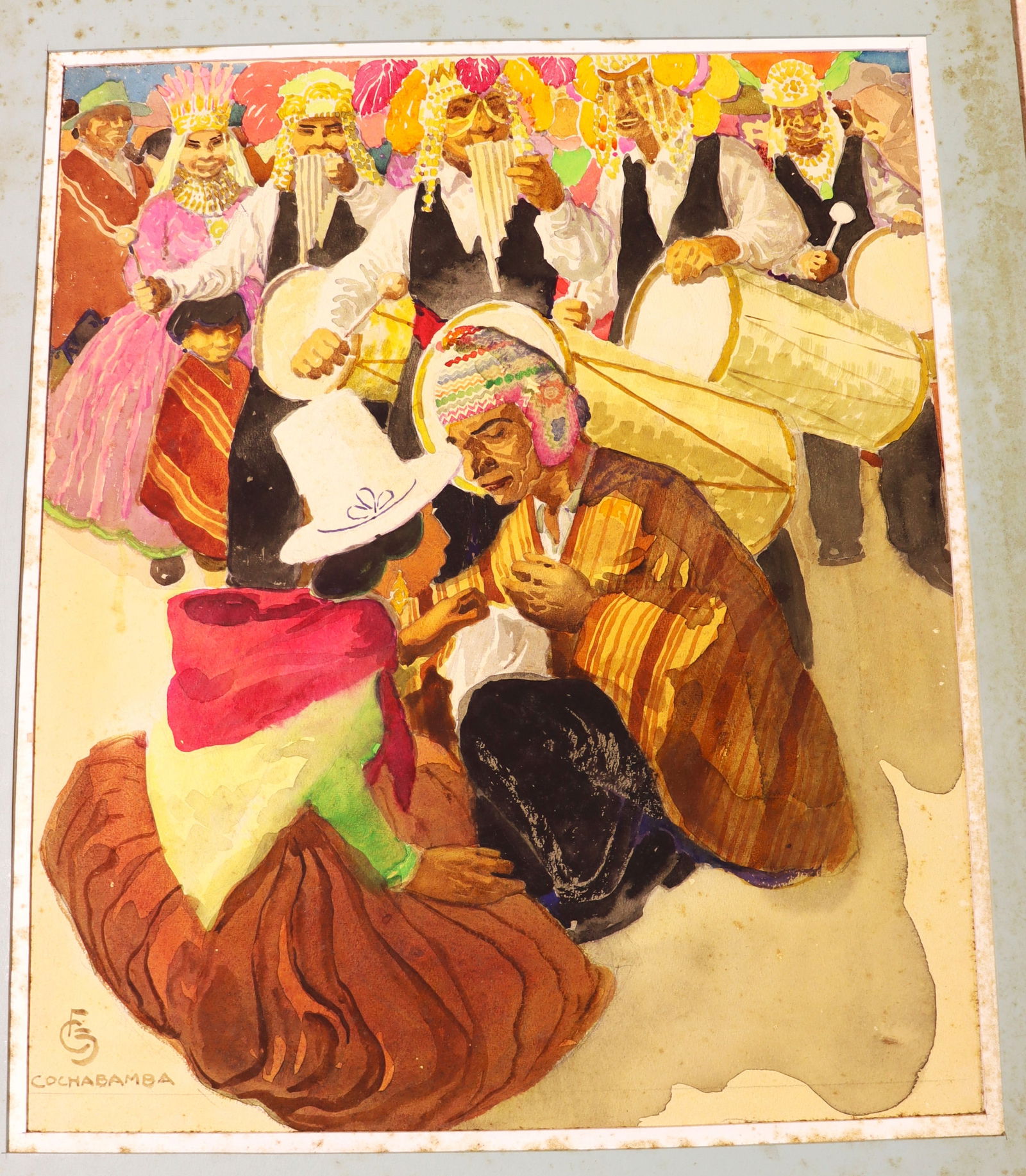 Mixed Media on Paper signed Carl Folke Sahlin (1 of 5)