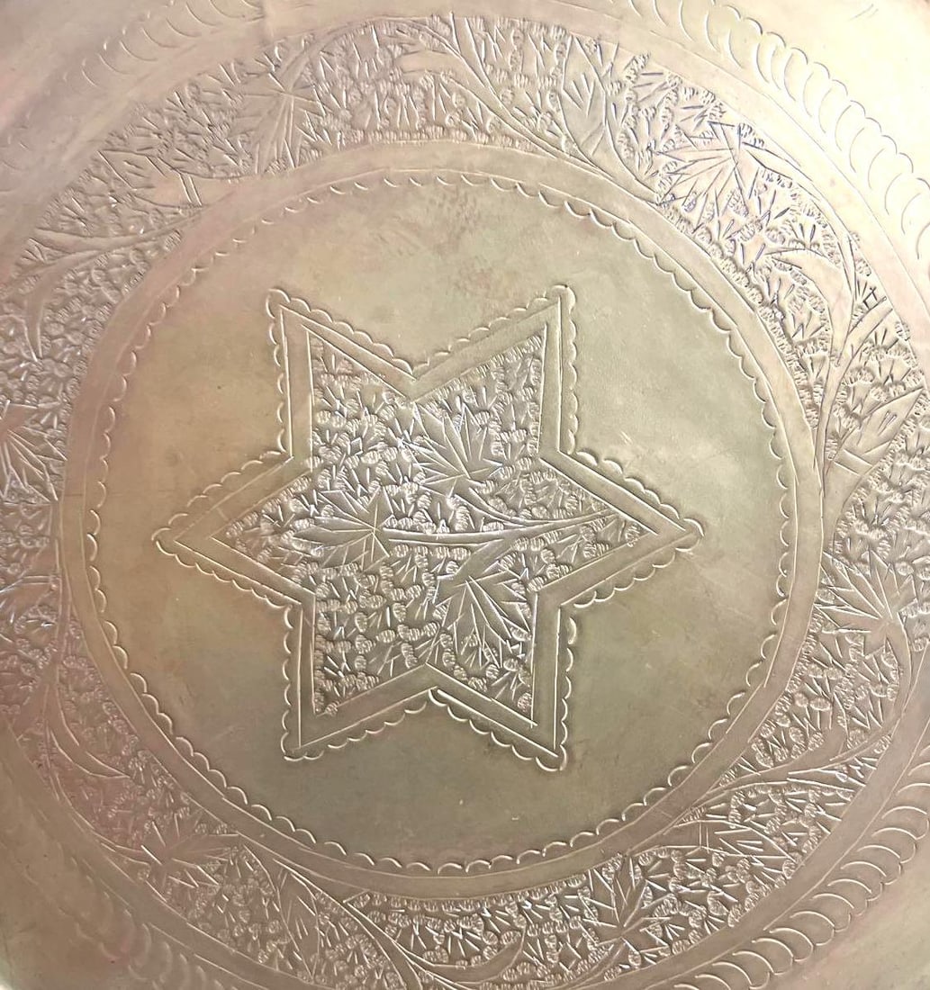 India Brass round tray - 3