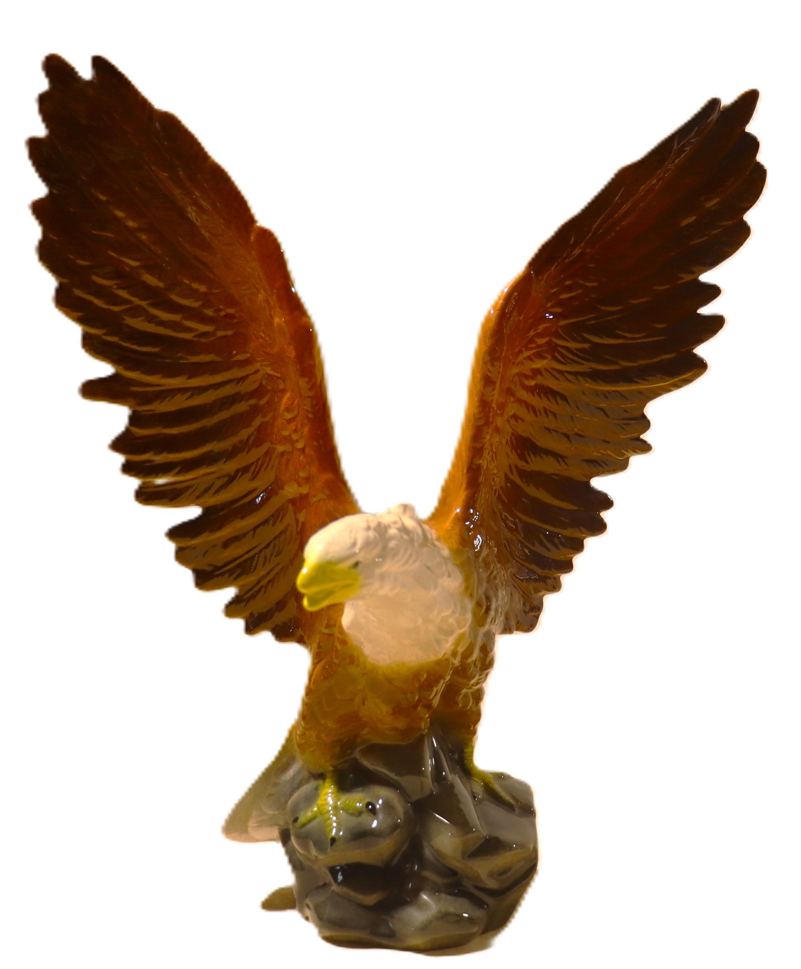 Vintage ceramic bald eagle figurine - 2