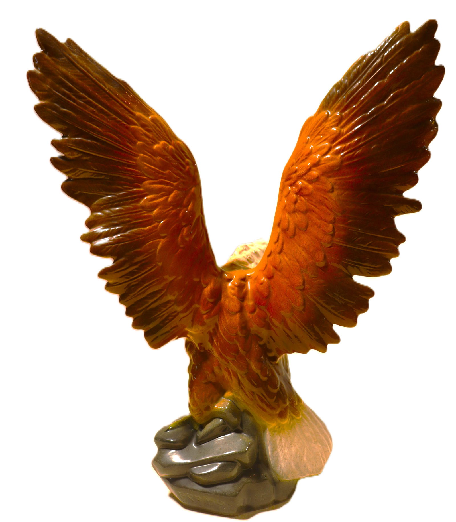 Vintage ceramic bald eagle figurine - 4