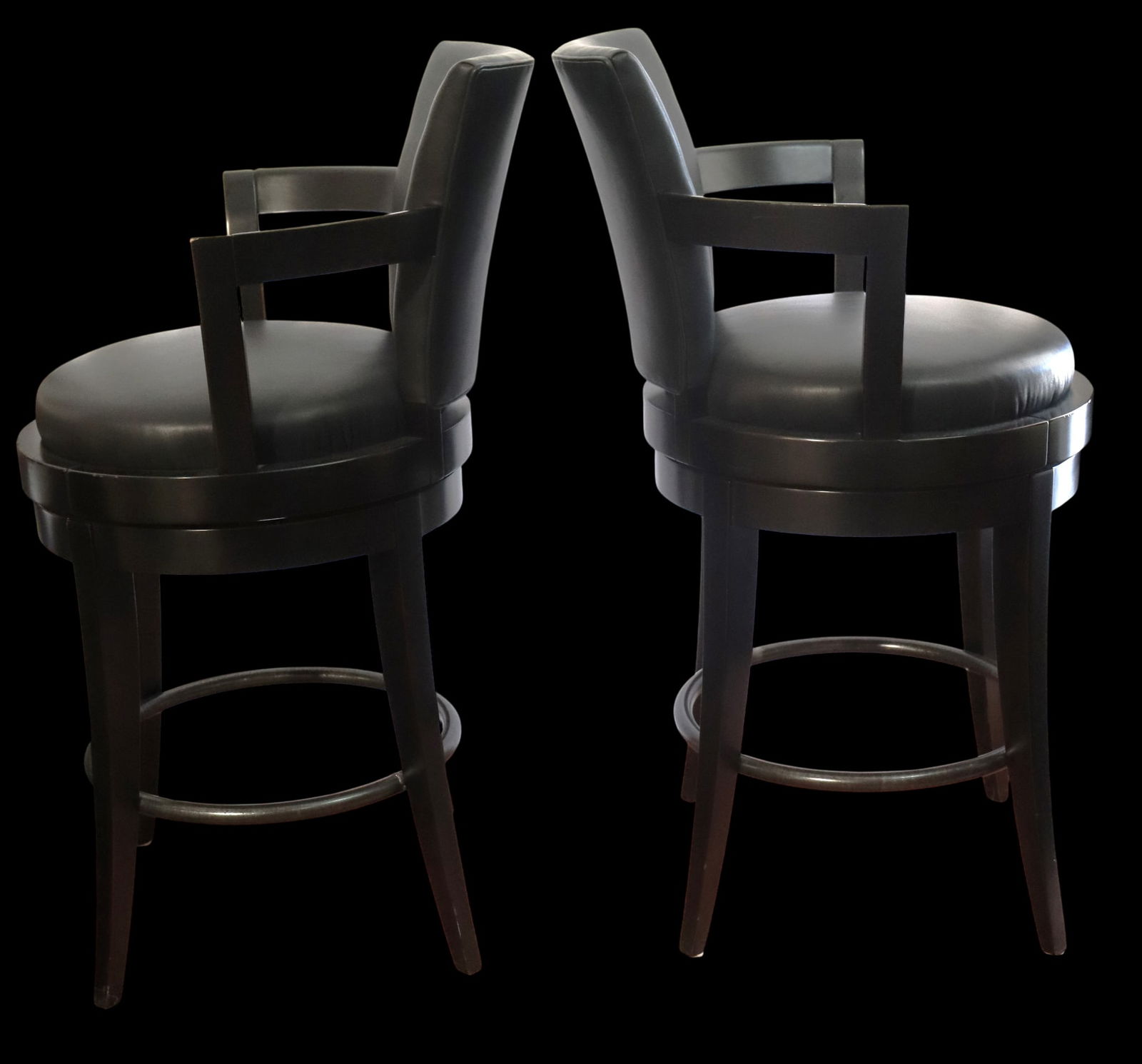 Two Swivel Bar Stools. - 2