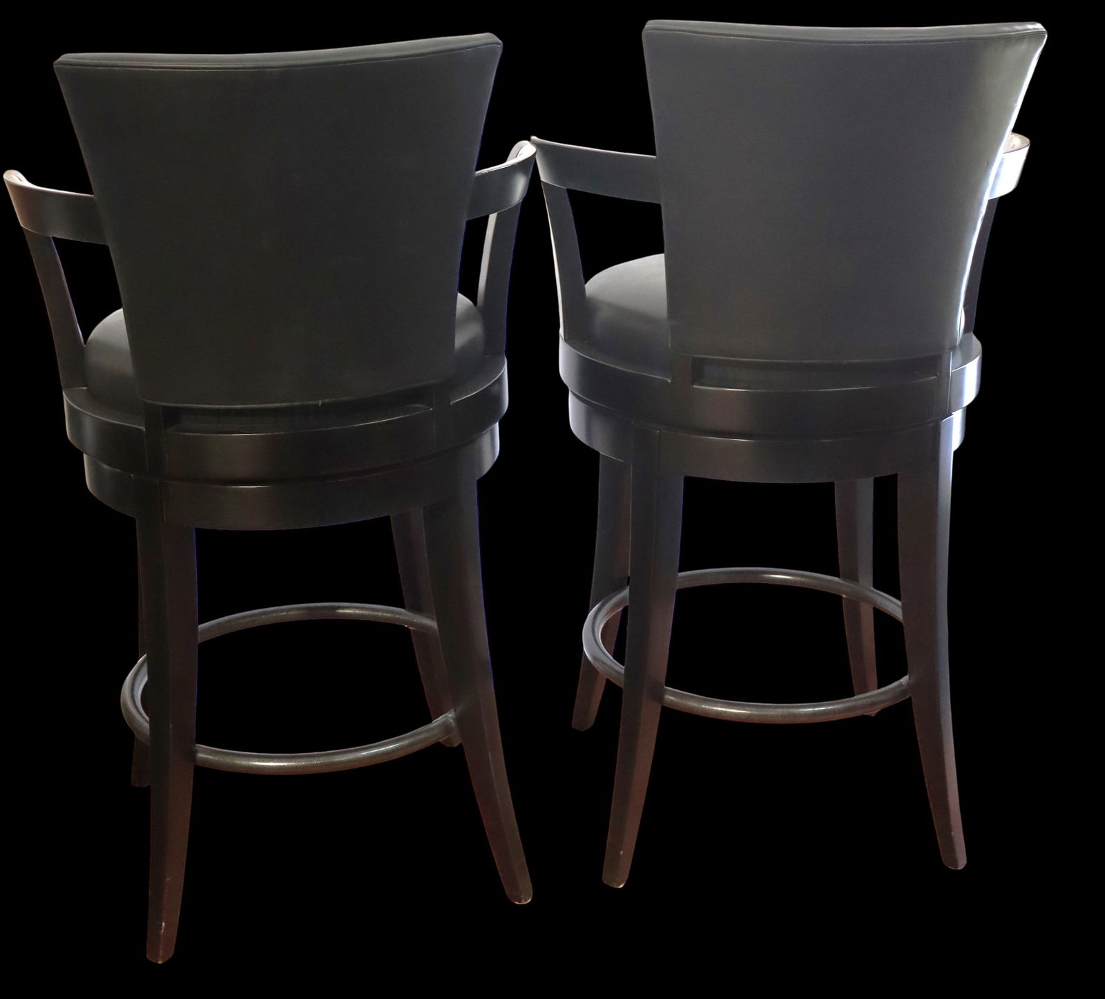 Two Swivel Bar Stools. - 4