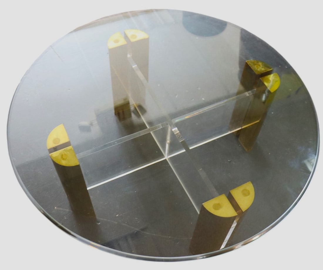 Glass Coffee Table Round Modern - 9