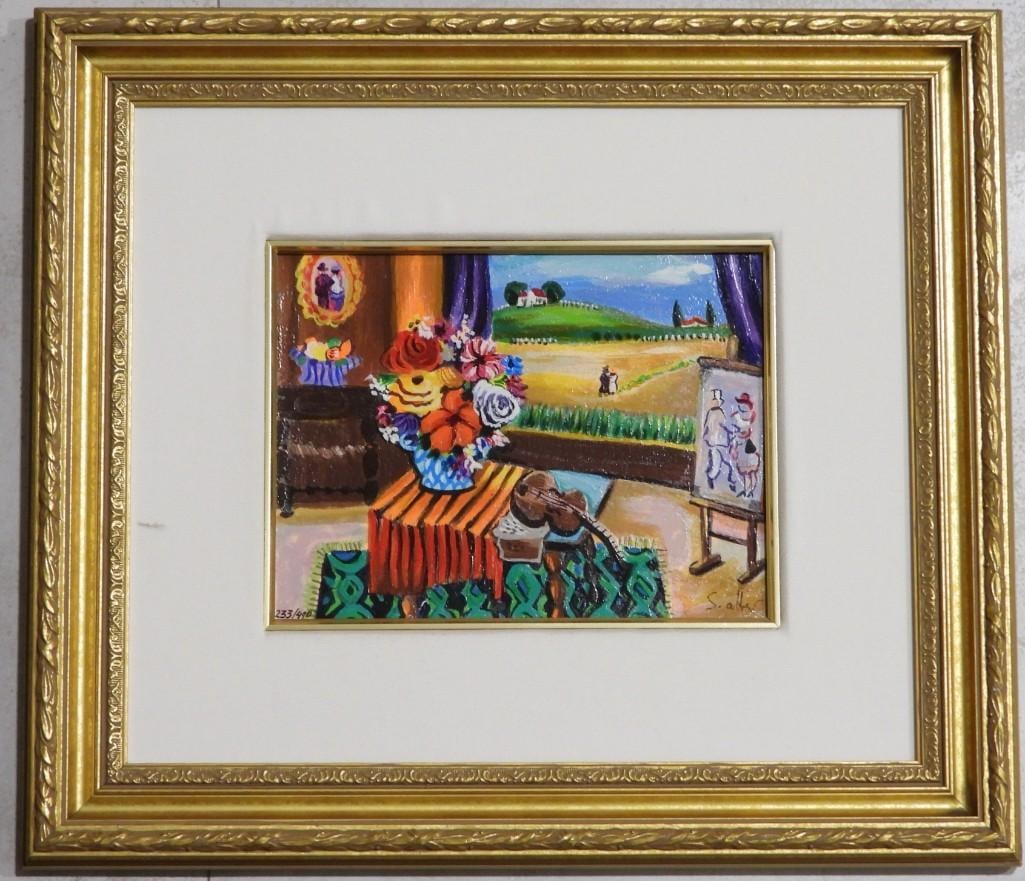 Shlomo Alter: Title: Parlor view- Serigraph - 2
