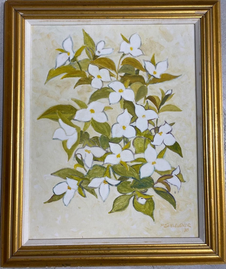 Paul Schleusher : framed painting on board signed and dated: Paul Schleusher : framed painting on board signed and dated.DIMENSIONS with frame: Height 27.50 inch / 70 cm 