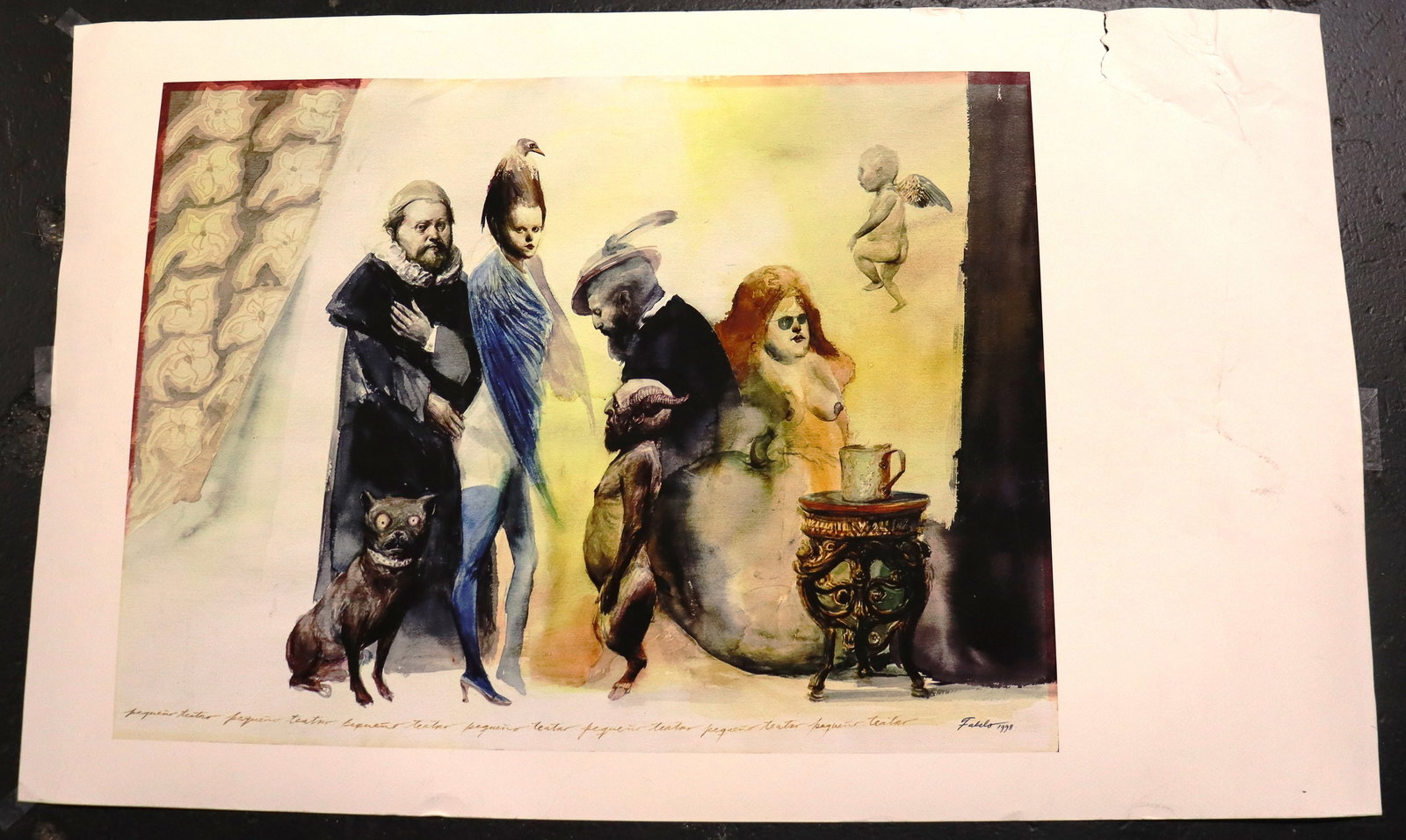 Unframed serigraph on paper signed Fabelo and dated 1993 lower right: Unframed serigraph on paper signed Fabelo and dated 1993 lower right Roberto Fabelo (Cuban, b. 1950) We do not have a COA for this piece and is therefore being sold in the manner of Roberto Fab
