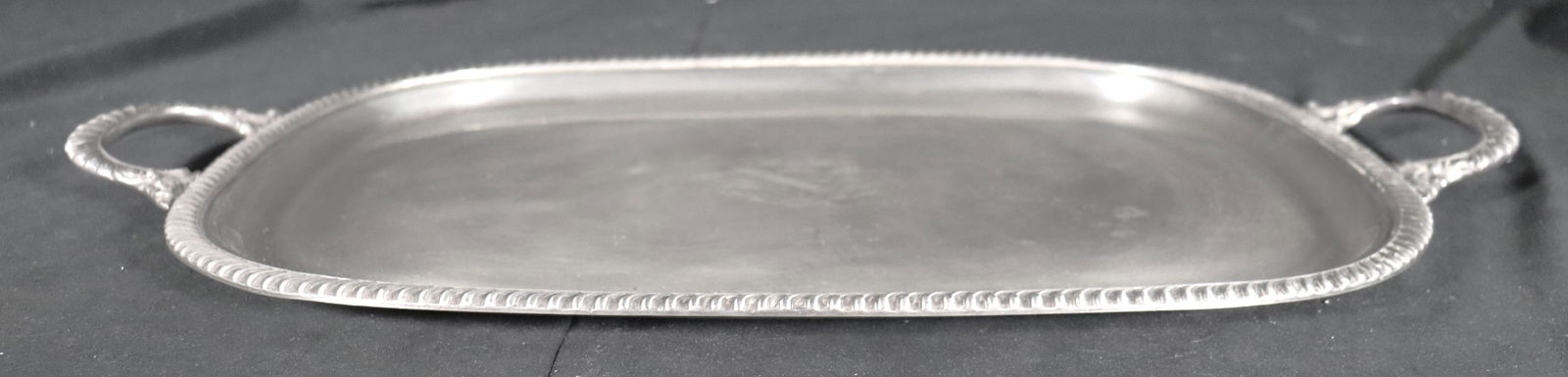 Silver Plated Serving tray with monogram - 2