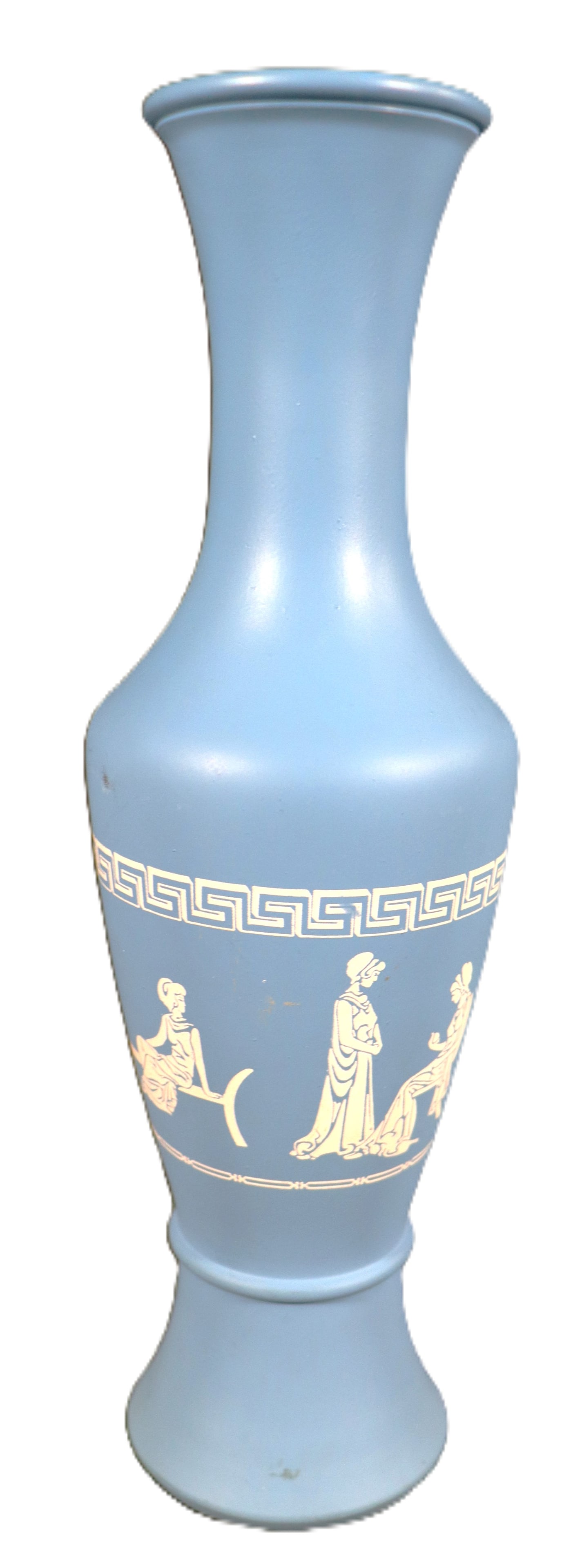 Vintage decorative vase styled after Wedgwood jasperware (1 of 5)