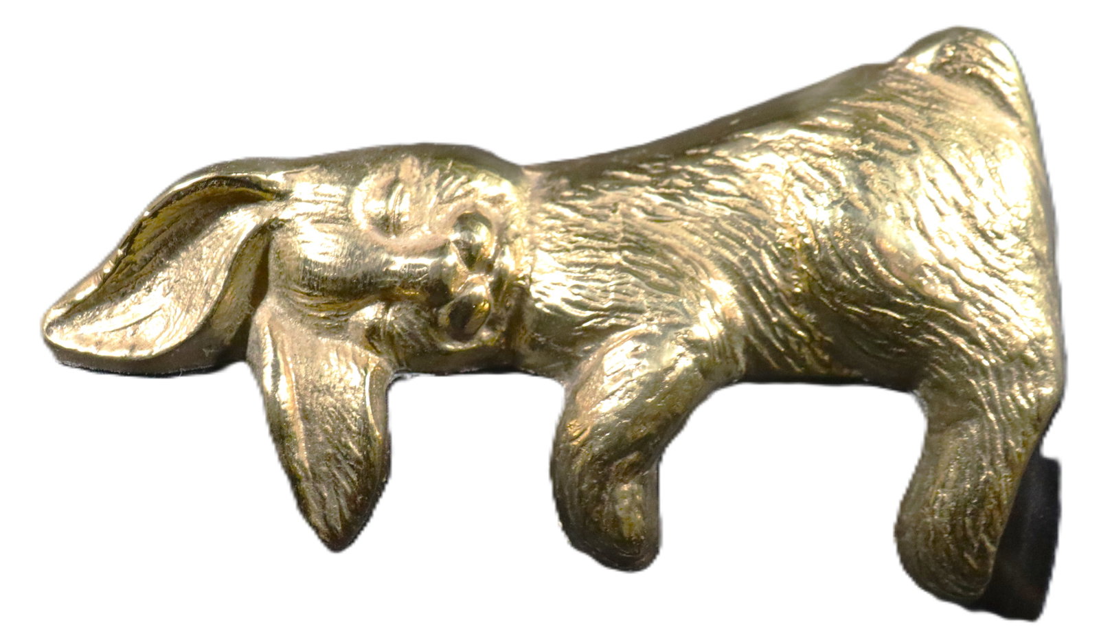 Vintage brass rabbit figurine, often referred to as a "shelf sitter" (1 of 8)