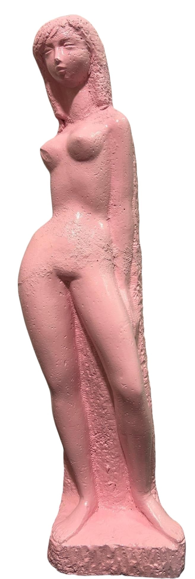 Sculpture of Nude Woman attributed Chuck Dodson: Chuck Dodson, American (1908-1993). Original sculpture of nude woman by Florida artist Chuck Dodson who was a resident artist at the renowned Grove House Studios in Coconut Grove, Florida. Dodson'