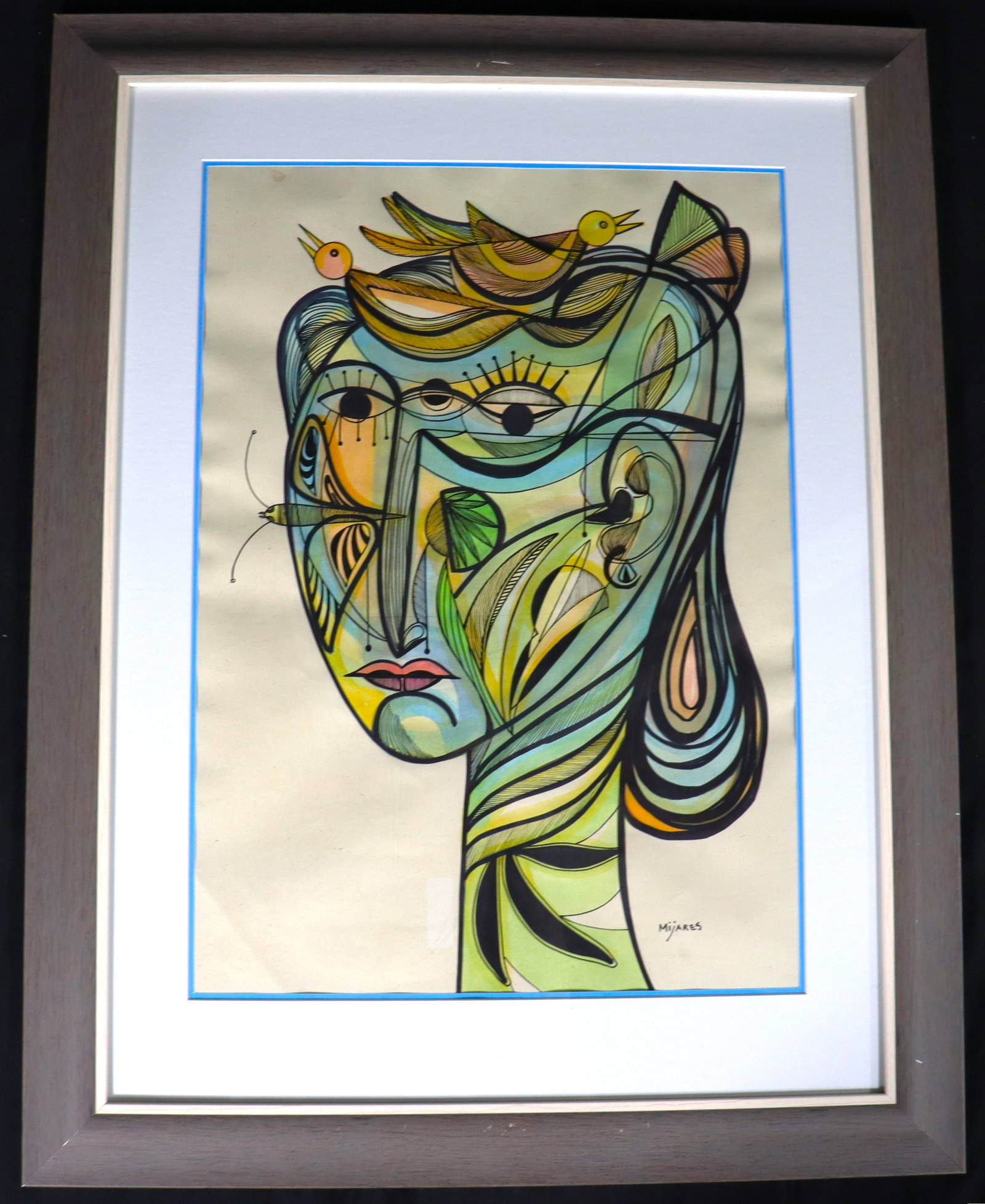 Framed Mixed Media on Paper signed MIJARES: Framed Mixed Media on Paper signed MIJARESJose MIJARES (1921-2004)We do not have a COA for this piece and is therefore being sold in the manner of Jose Maria MijaresDIMENSIONS with frame: Height