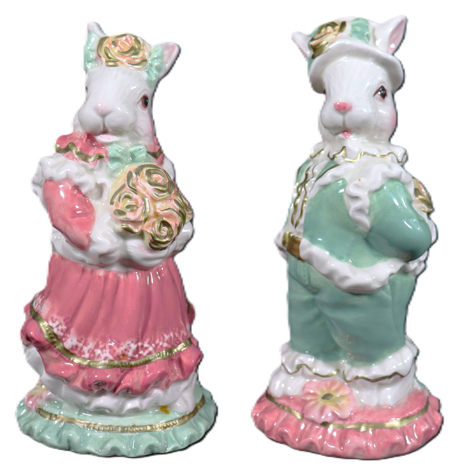 Victorian Style Bunny Salt & Pepper Shaker Set (1 of 5)