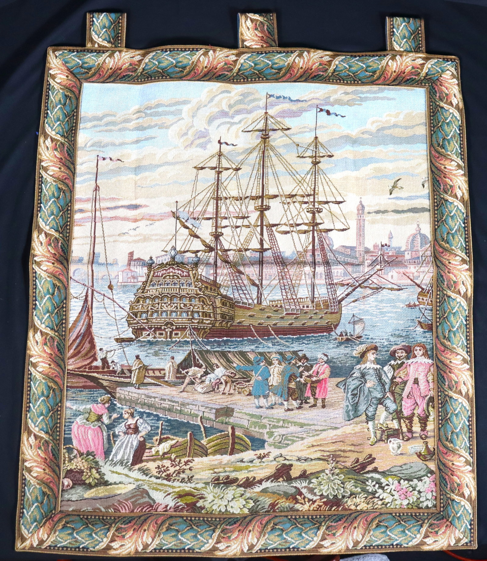 Tapestry The Galleon and the Harbour after Franceso Guardi (1 of 5)