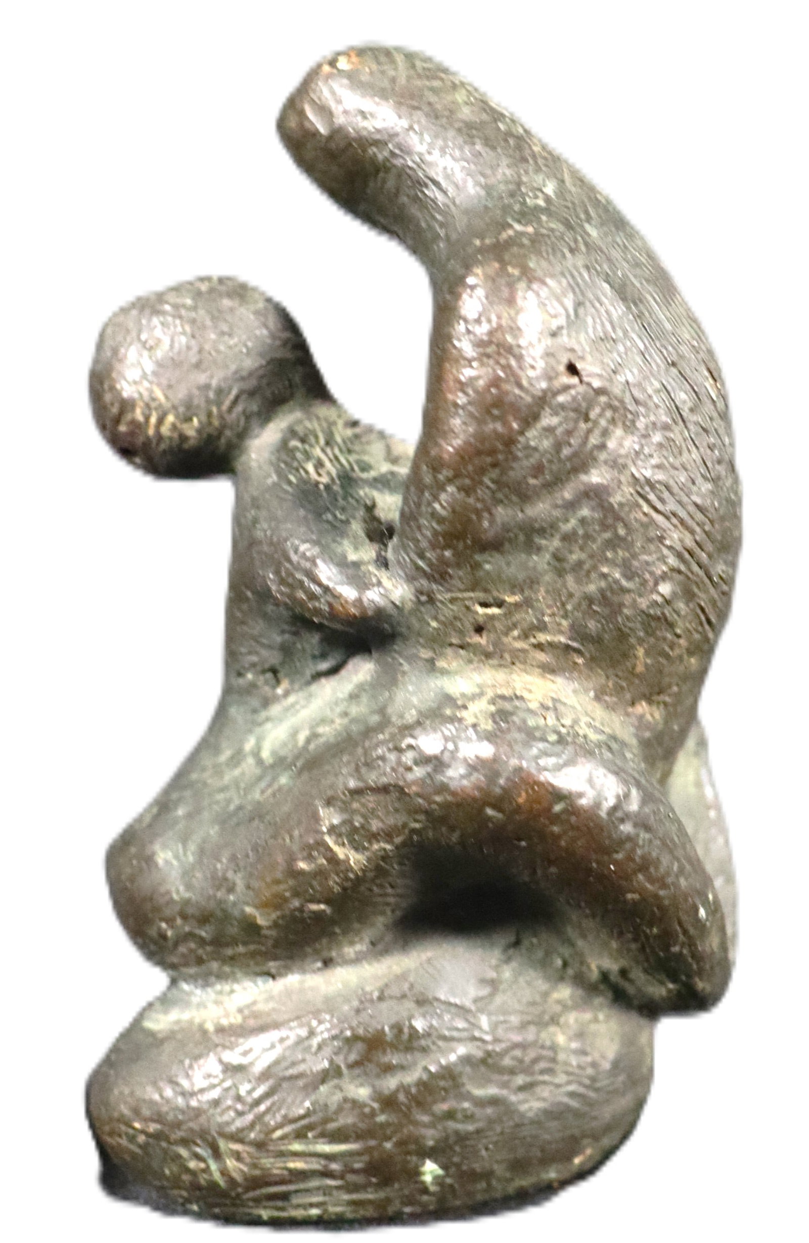 Vintage bronze sculpture abstract human figures signed (1 of 7)