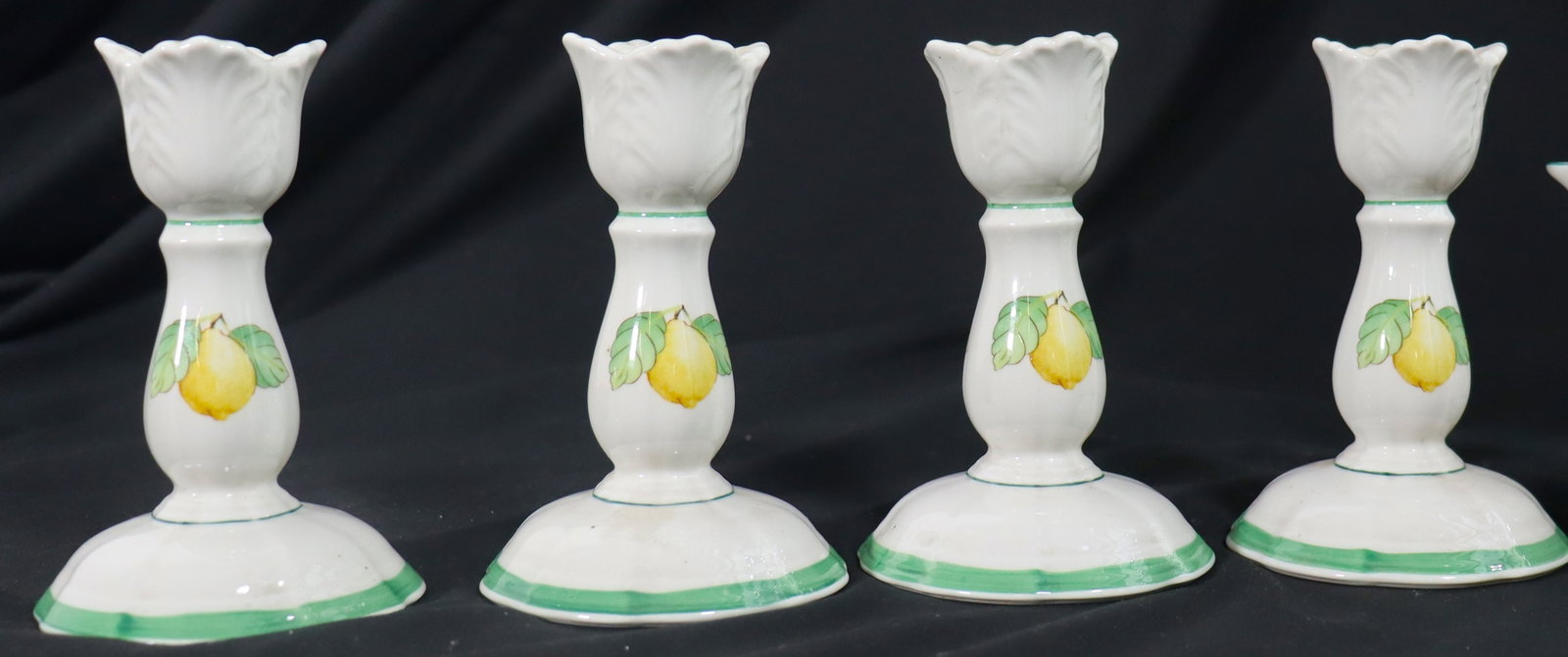 Vintage four Villeroy & Boch French Garden Fleurence Candlestick Holder: Villeroy & Boch French Garden Fleurence Candlestick Holder DIMENSIONS: Height 4.75 inch / 12 cm &nbs