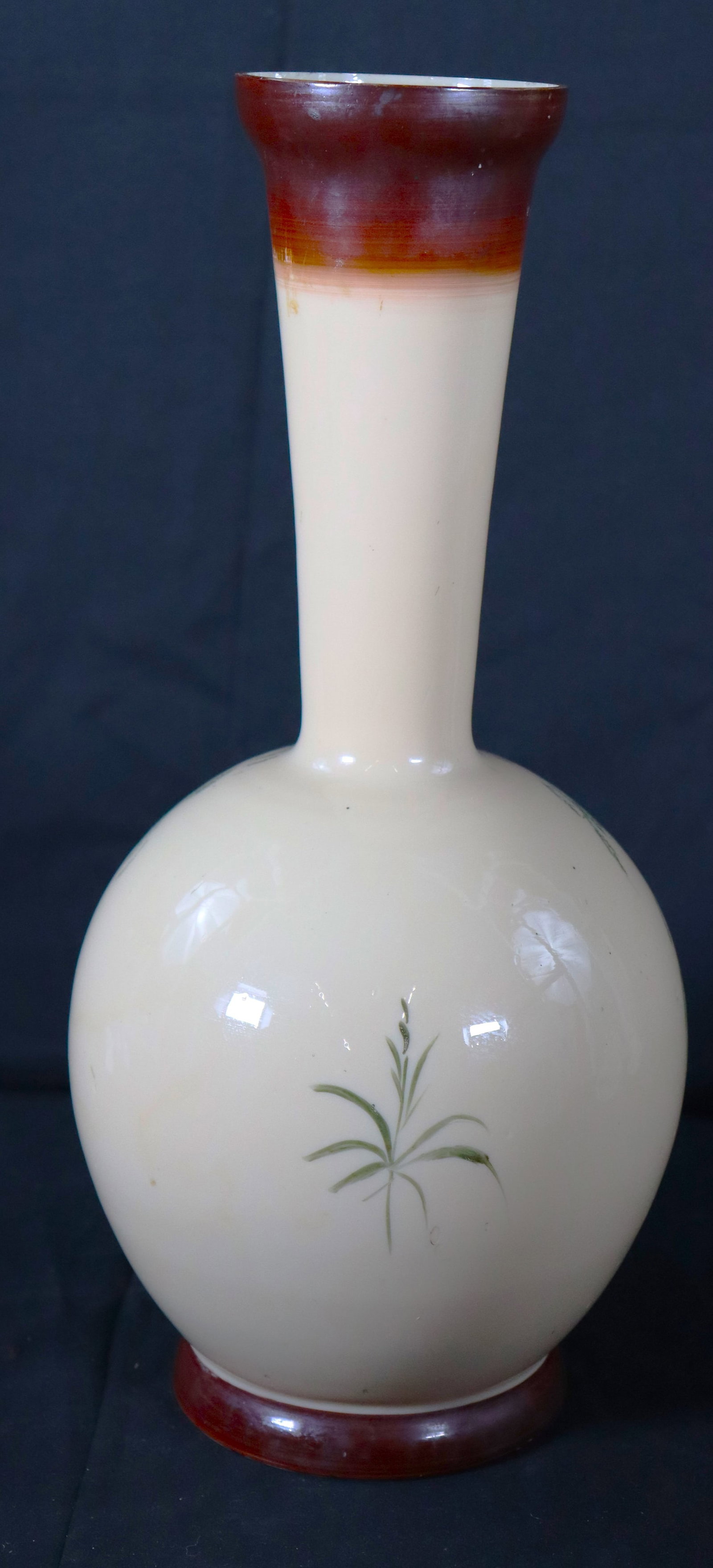 Opaline Vase hand painted - 3