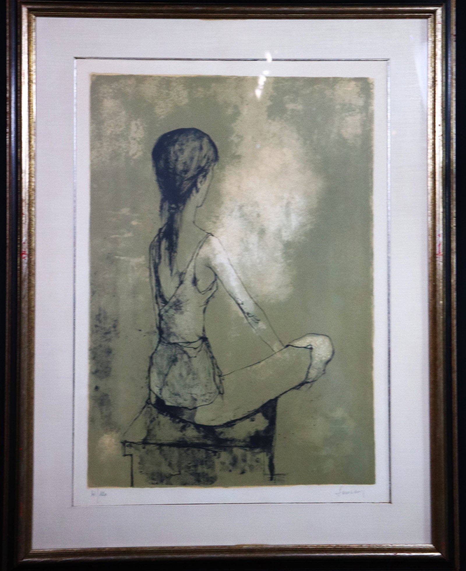 Framed Lithograph on paper signed Jean Jansem (1920-2013) and numbered 41 /120: Framed Lithograph on paper signed Jean Jansem (French 1920-2013) and numbered 41 /120 DIMENSIONS with frame: Height 33.35 inch / 84,7 cm &n