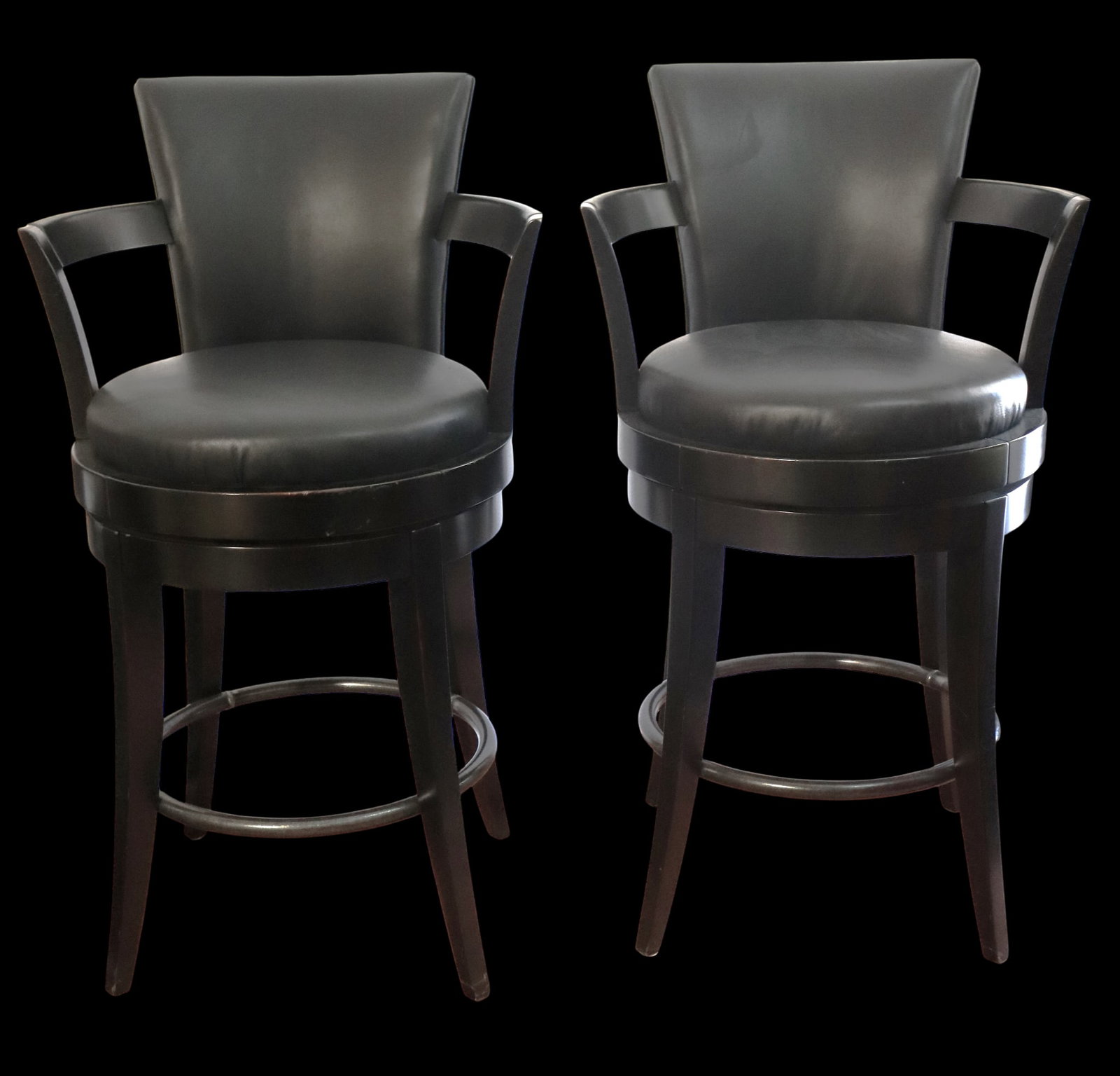 Two Swivel Bar Stools. (1 of 7)