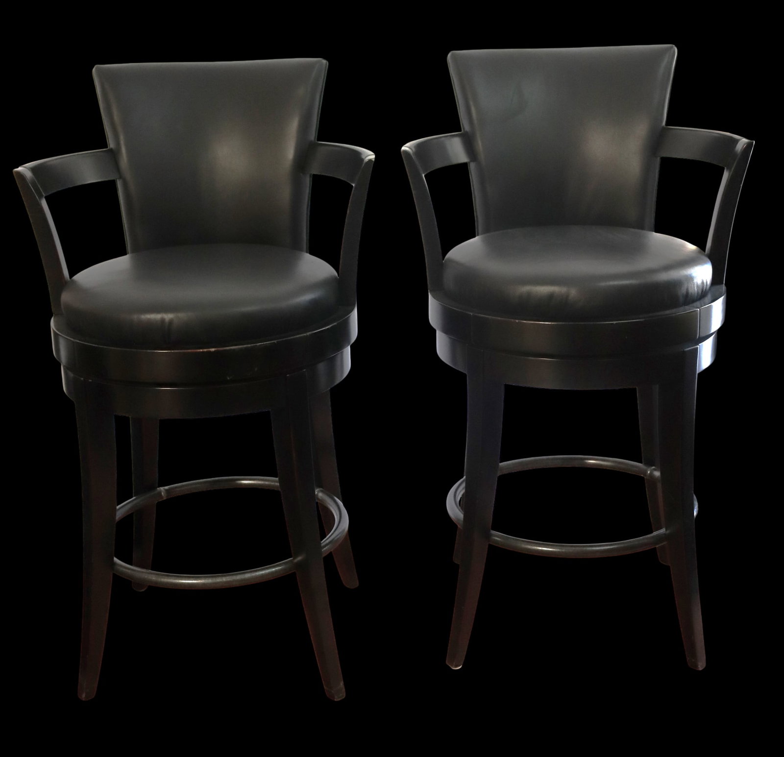 Two Swivel Bar Stools. - 2