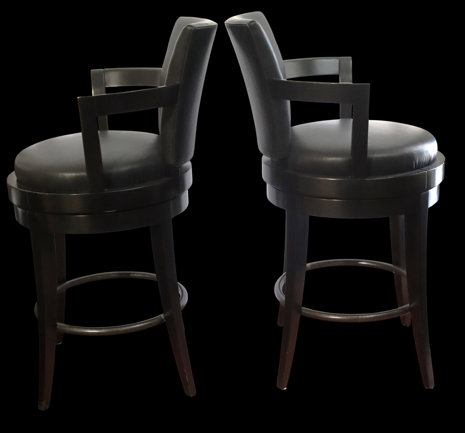 Two Swivel Bar Stools. - 3