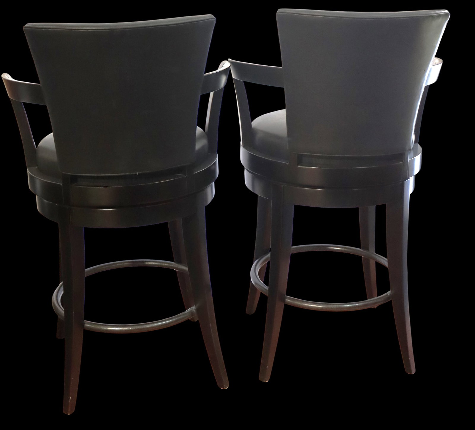 Two Swivel Bar Stools. - 7