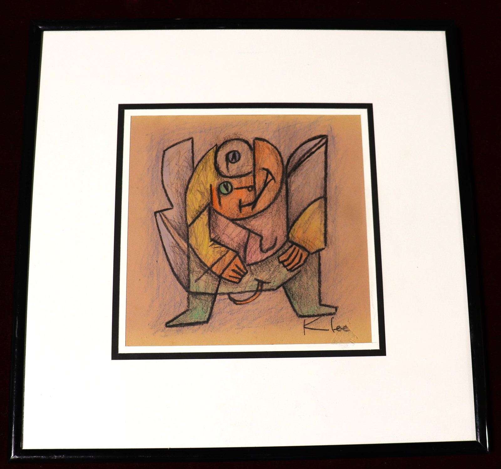 Framed Pastel and charcoal on paper signed Paul Klee lower right: Framed Pastel and charcoal on paper signed Paul Klee lower right Paul Klee (Swiss/German, 1879-1940) We do not have a COA for this piece and is therefore being sold in the manner of Paul Klee