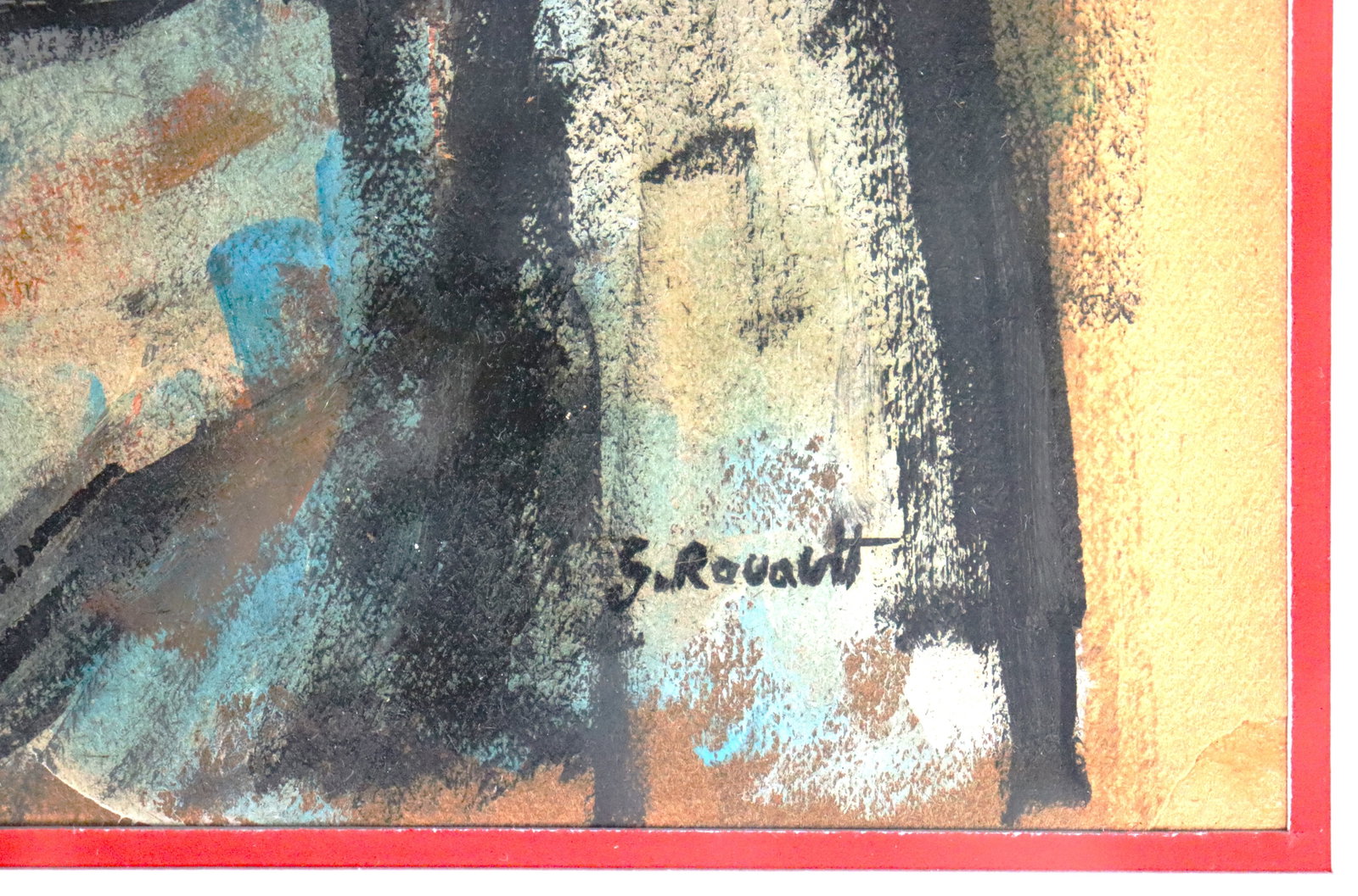 Framed Mixed Media on Paper signed Rouault - 2