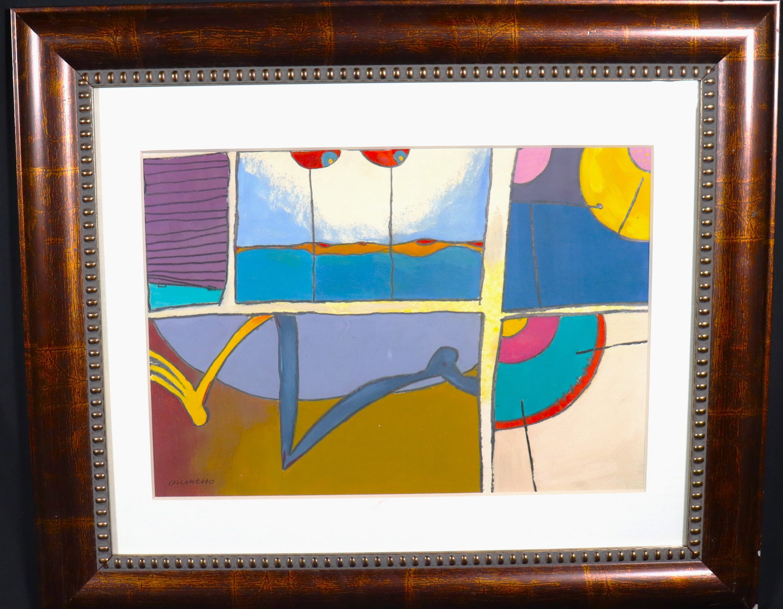 Framed Oil on Paper signed CAMACHO (1934-2011) (Cuban): Framed Oil on Paper signed CAMACHO, Jorge CAMACHO (1934-2011) (Cuban) We do not have a COA for this piece and is therefore being sold in the manner of JORGE CAMACHO DI