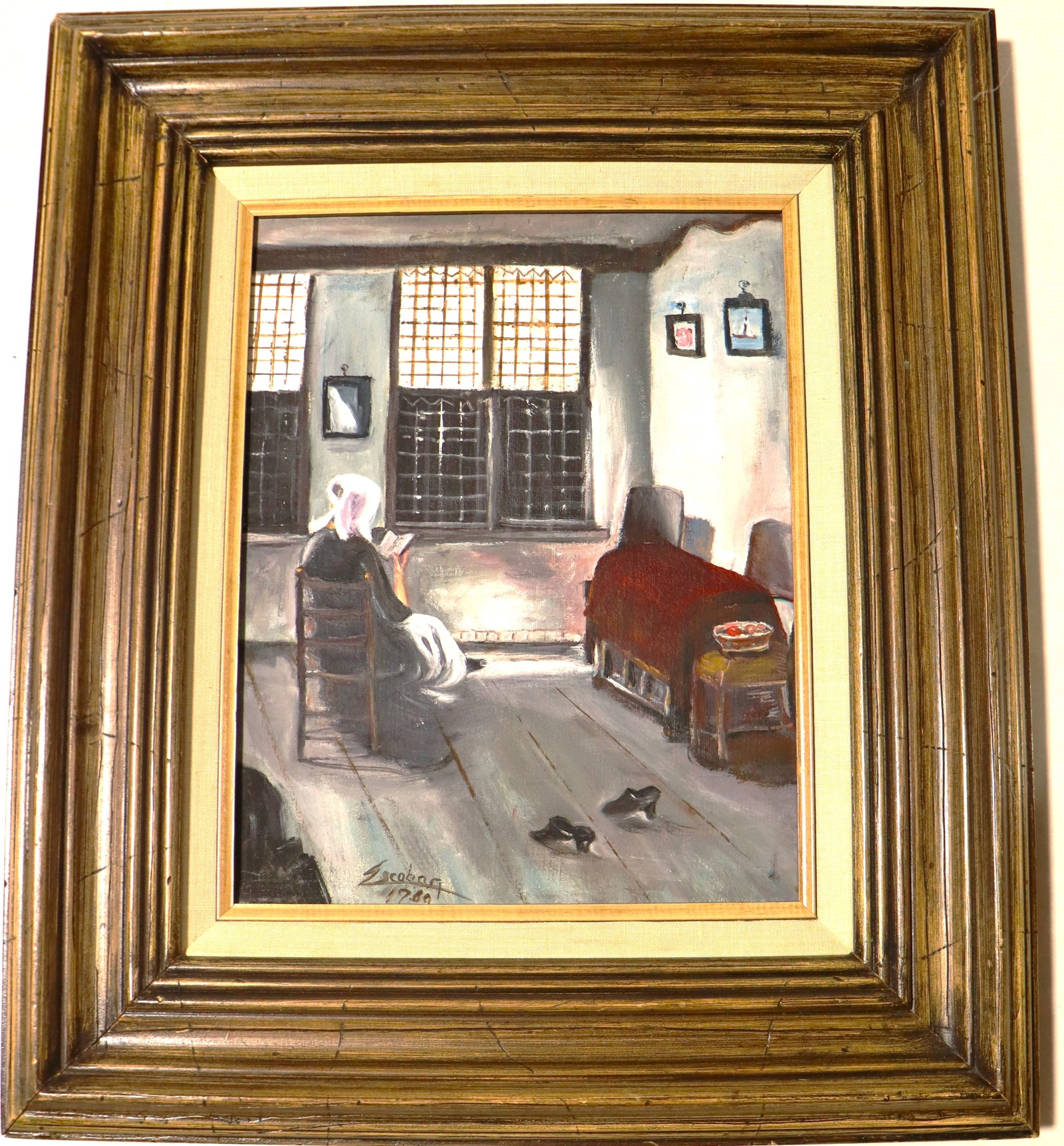 Framed Oil on Canvas signed and dated lower left (1 of 5)