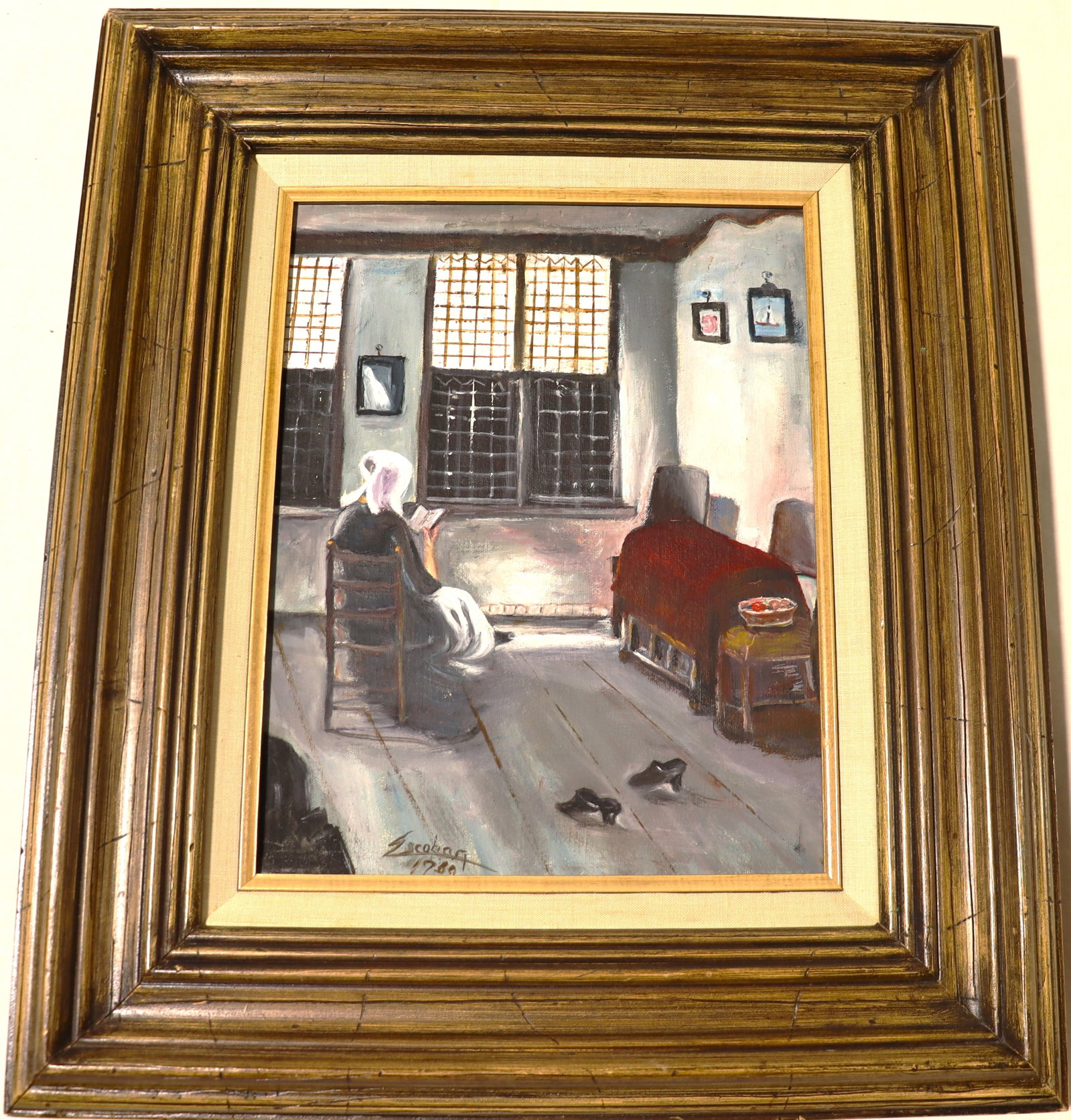 Framed Oil on Canvas signed and dated lower left - 2