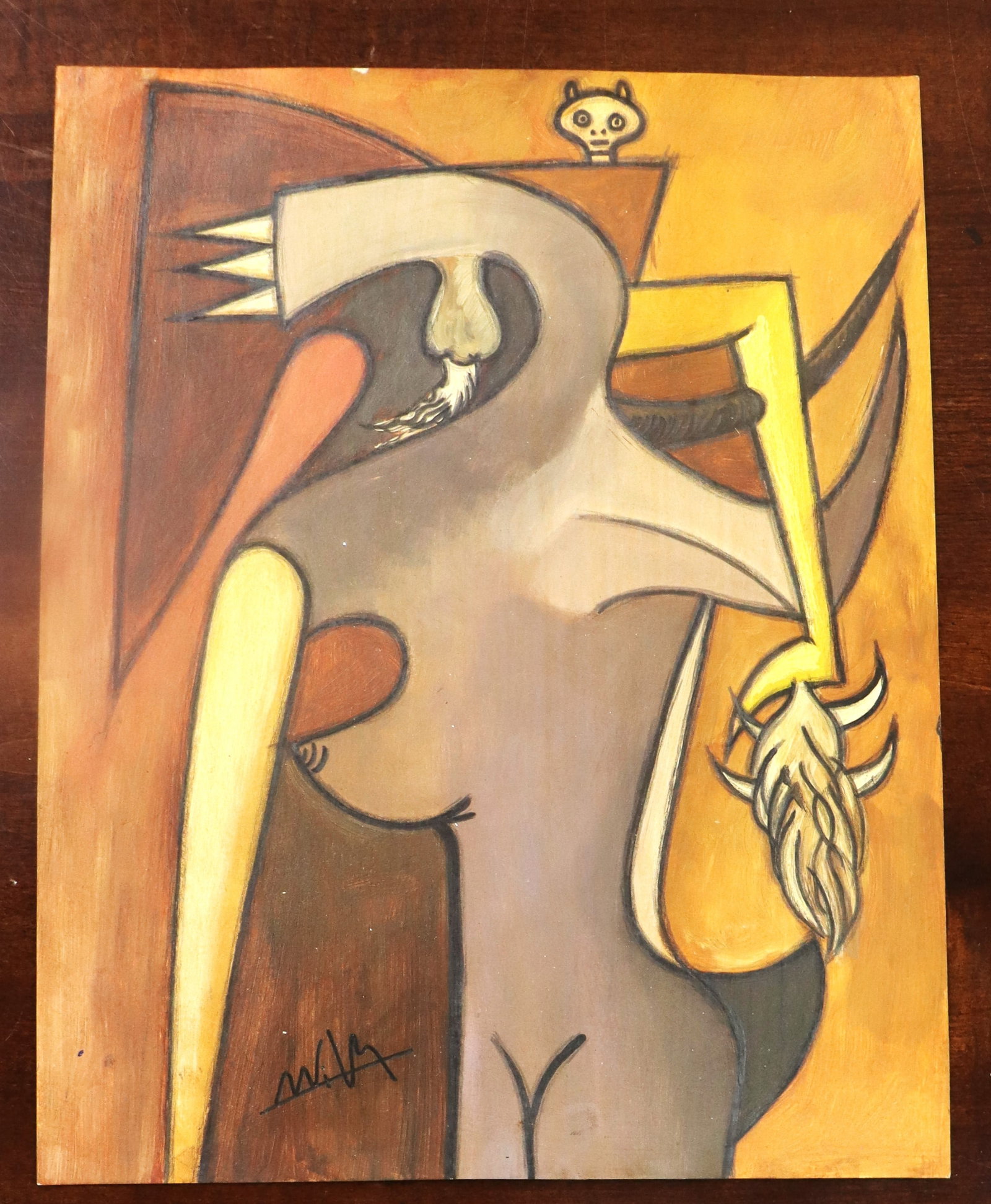 Mixed Media on paper signed Wifredo Lam - 6