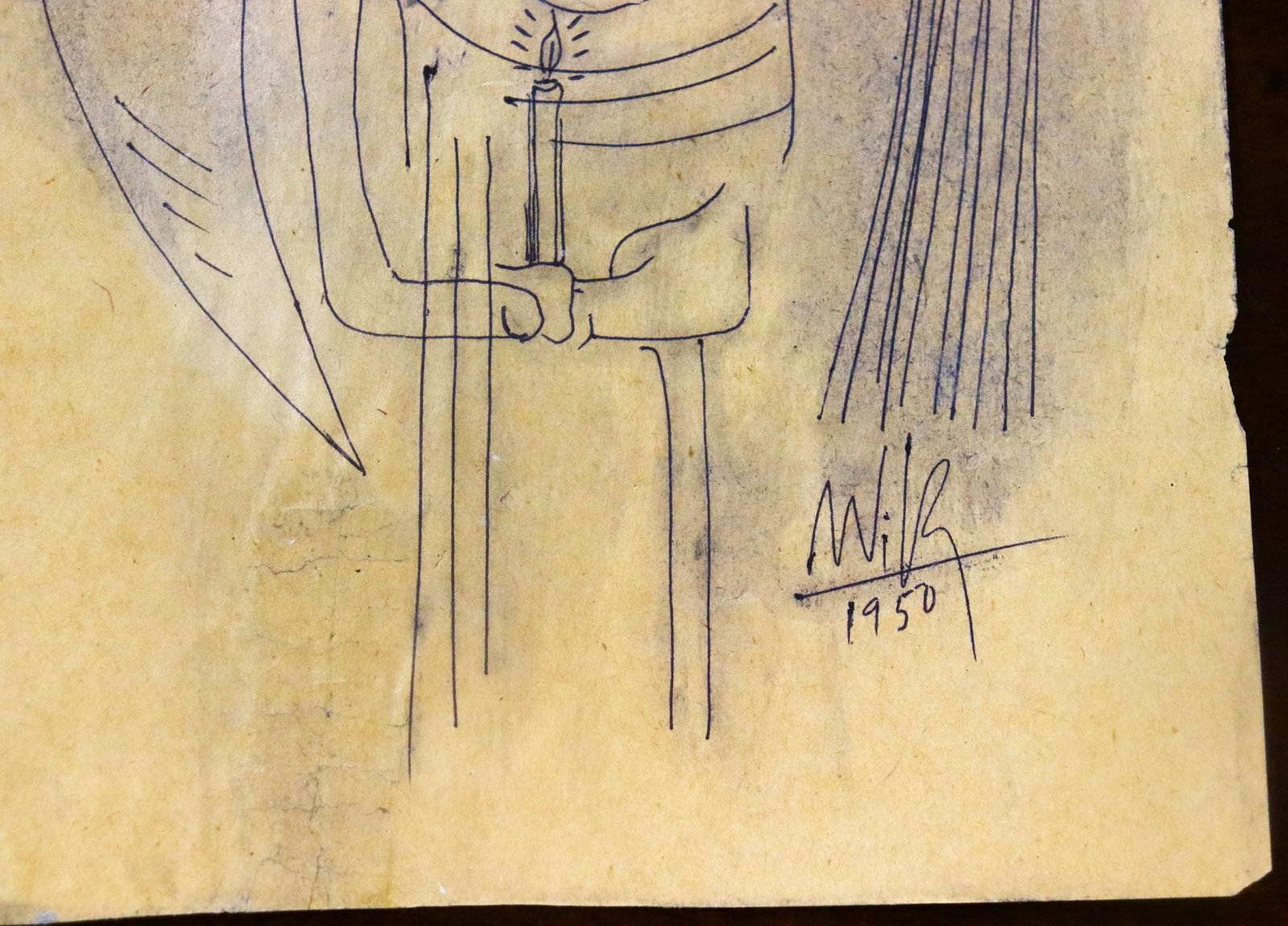 Ink on Paper signed lam and dated 1950 - 10