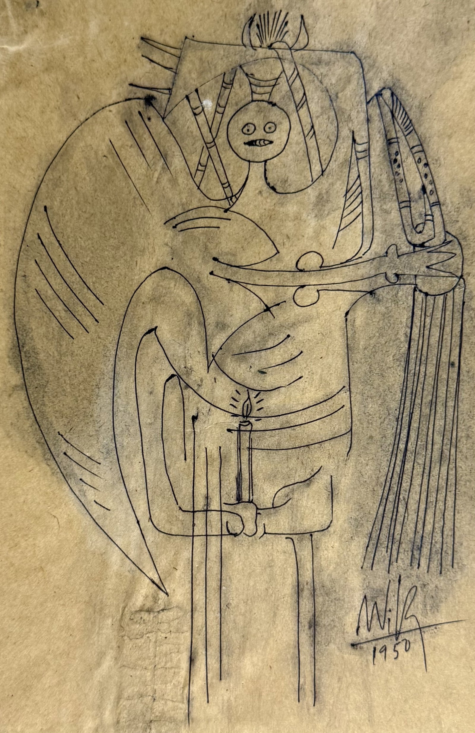 Ink on Paper signed lam and dated 1950 (1 of 11)