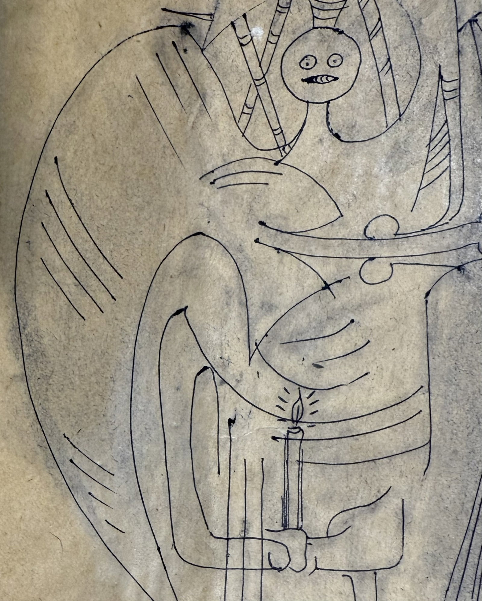 Ink on Paper signed lam and dated 1950 - 2