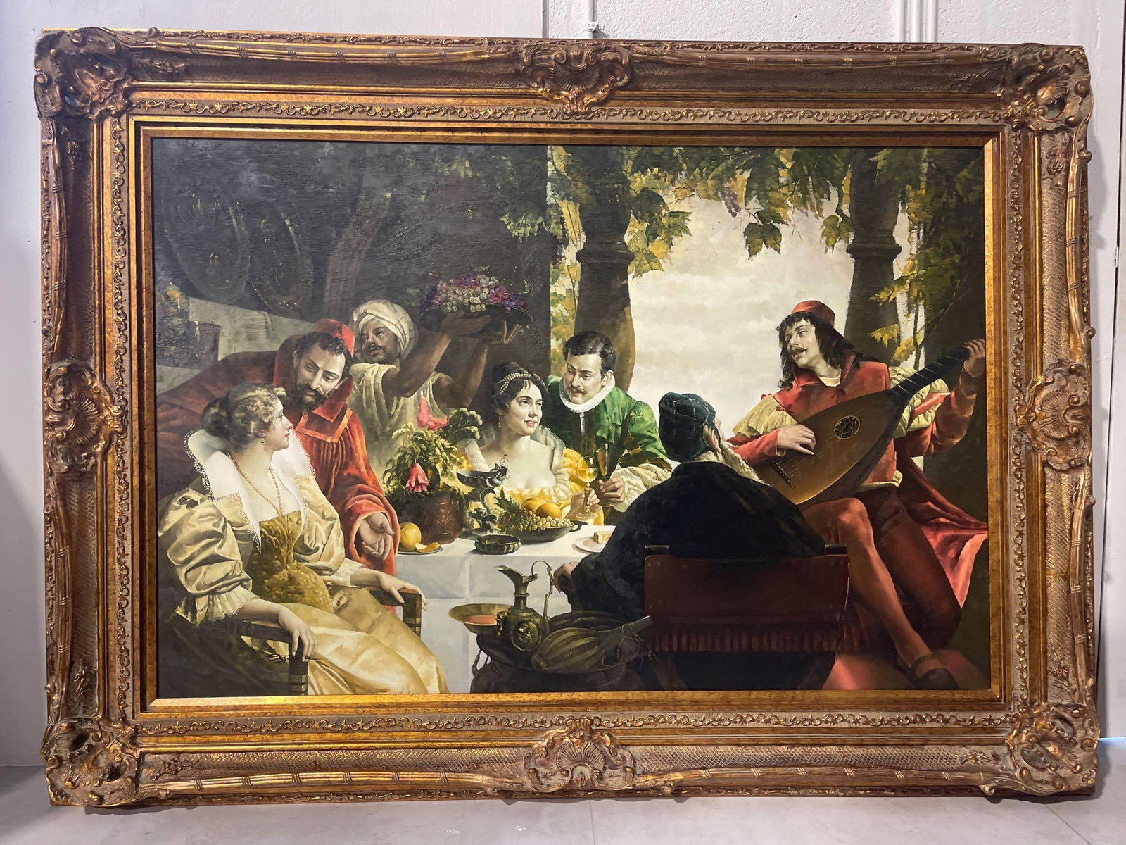 Oil on canvas signed lower left OJEDA, after WAGNER FERDINAND (1 of 6)