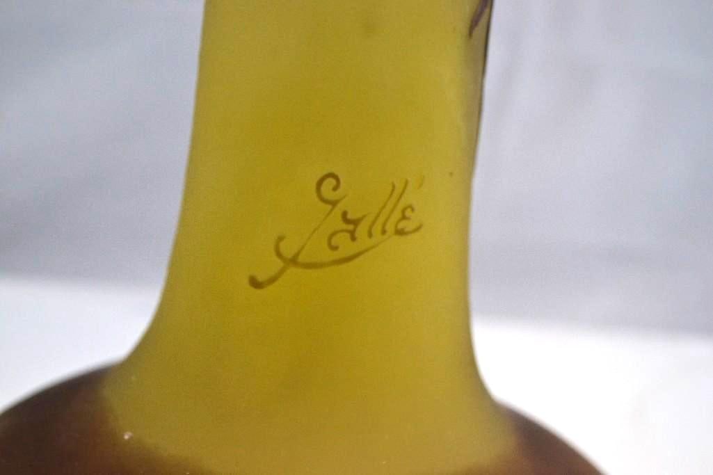 Authentic Large Emile Galle Vase - 5