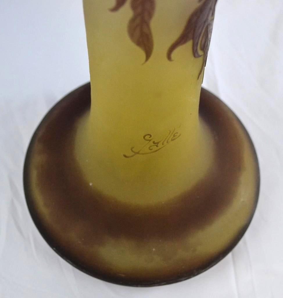 Authentic Large Emile Galle Vase - 6