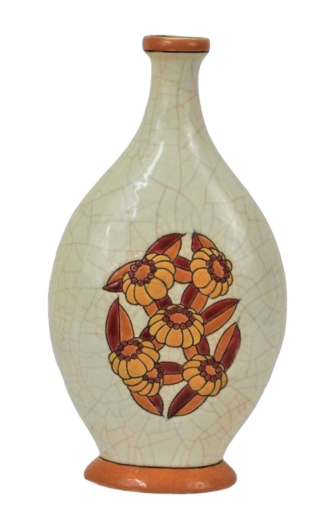 Vintage Art Deco ceramic vase made by the French company Longwy. (1 of 8)
