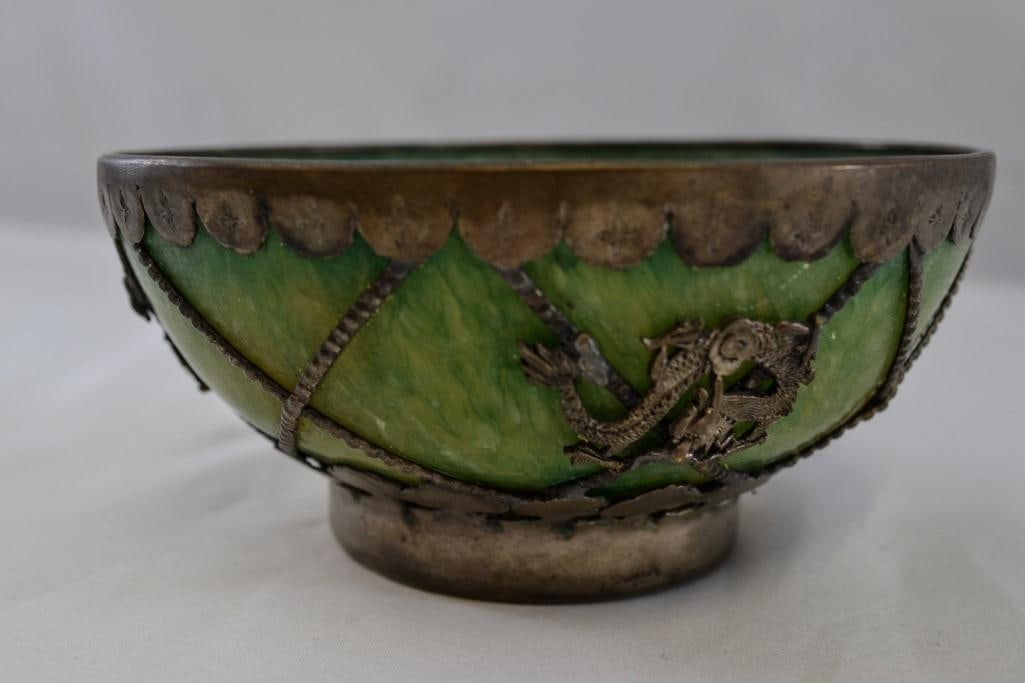 Two Chinese Jade Bowls - 5