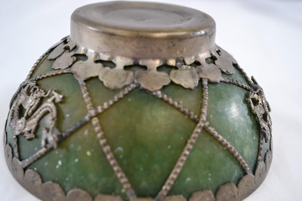 Two Chinese Jade Bowls - 7