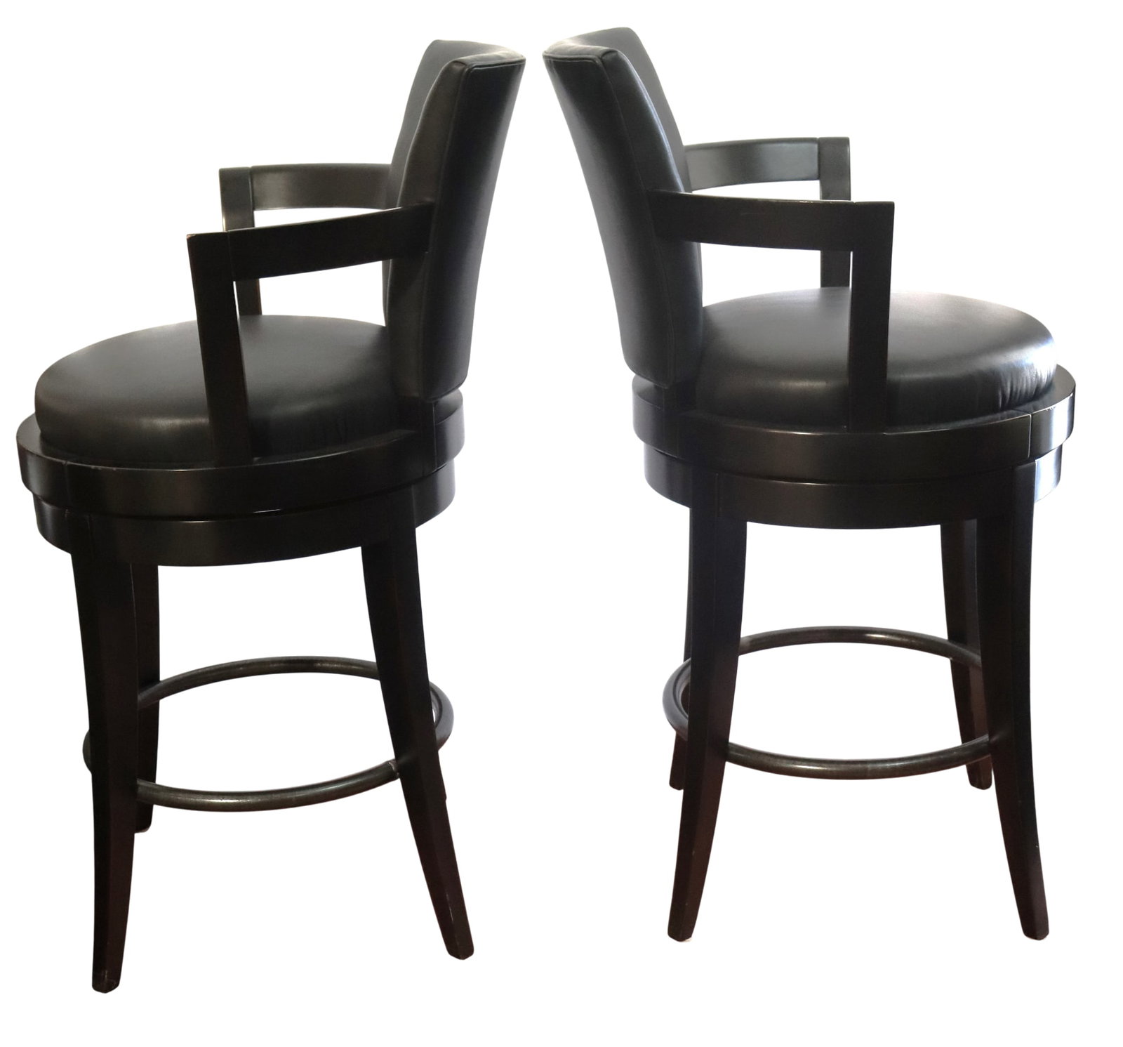 Two Swivel Bar Stools. - 3