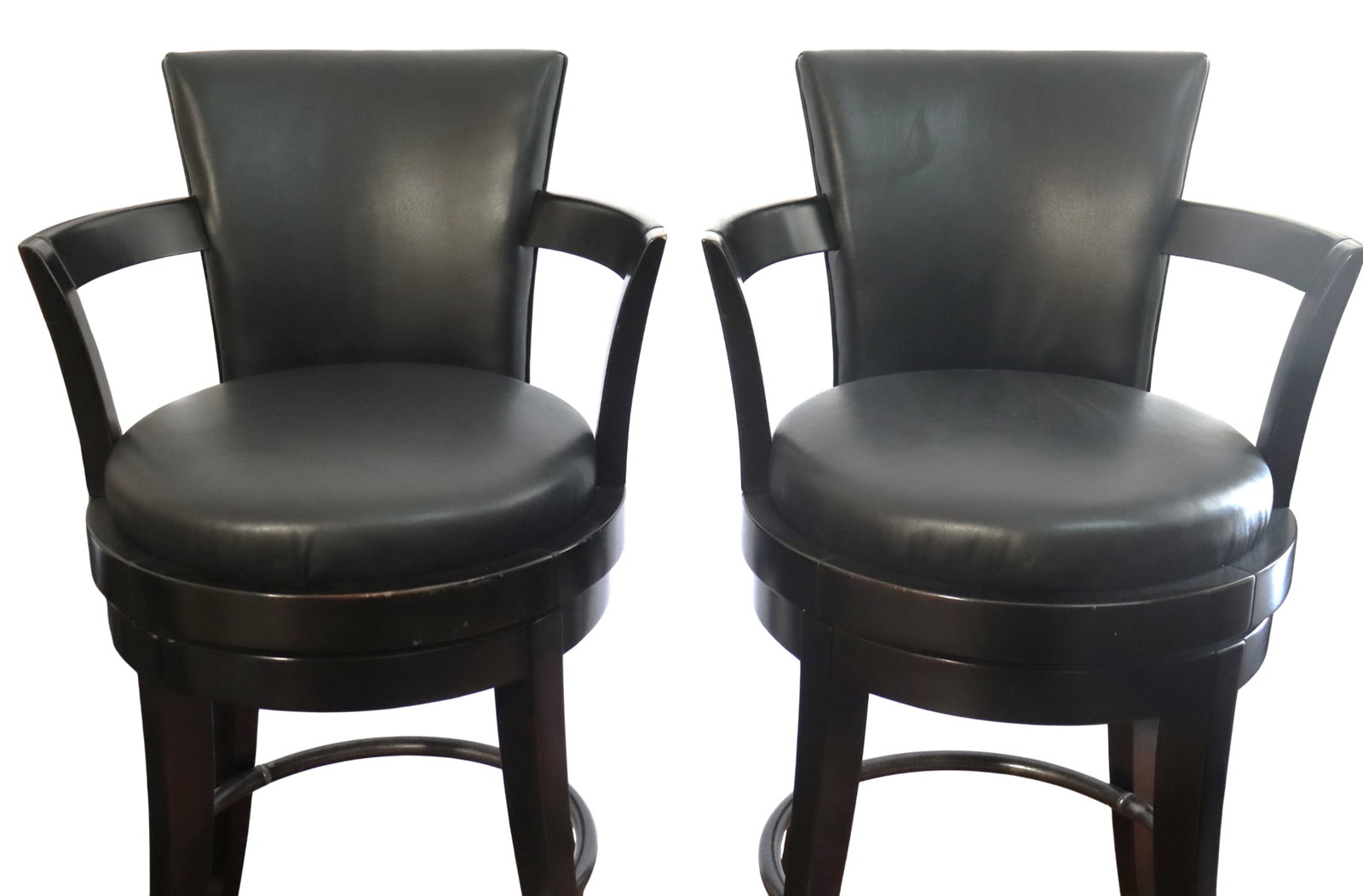 Two Swivel Bar Stools. - 4
