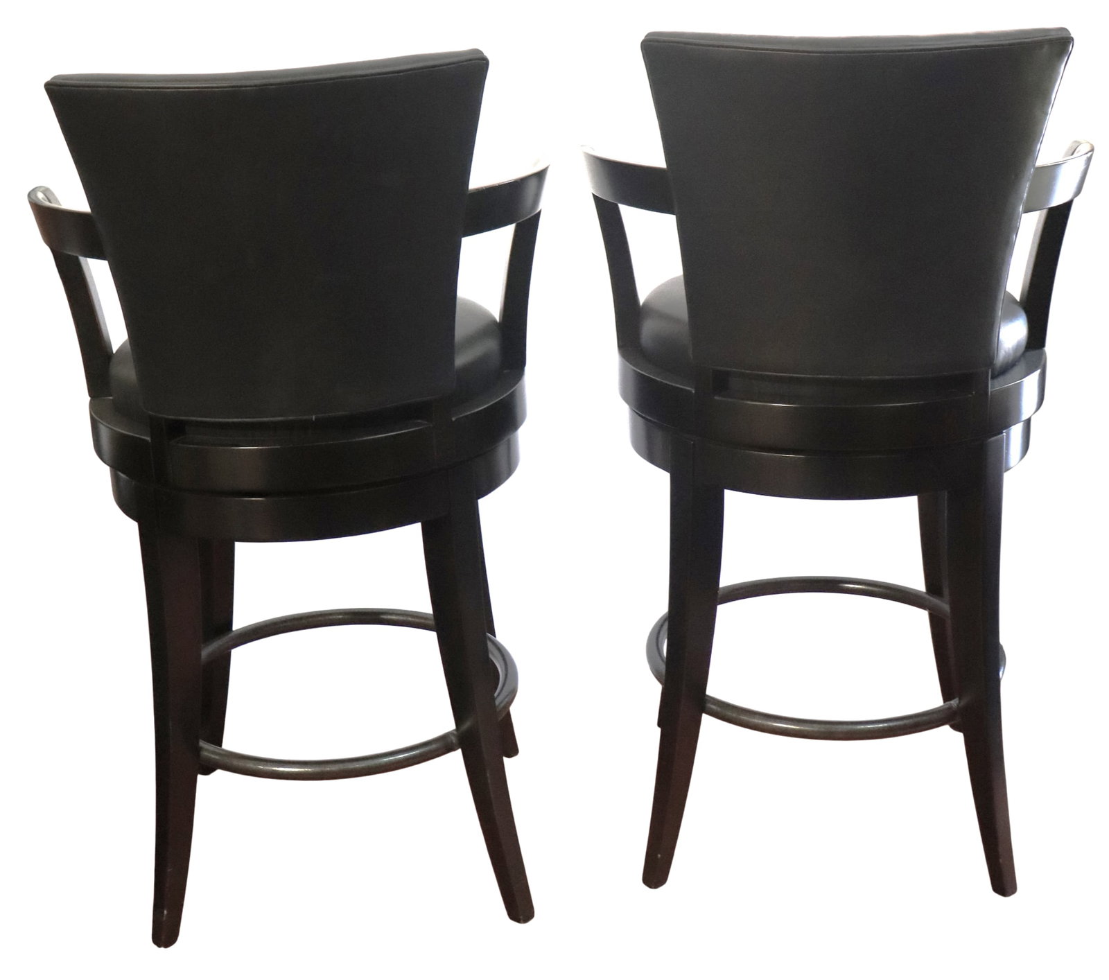 Two Swivel Bar Stools. - 6