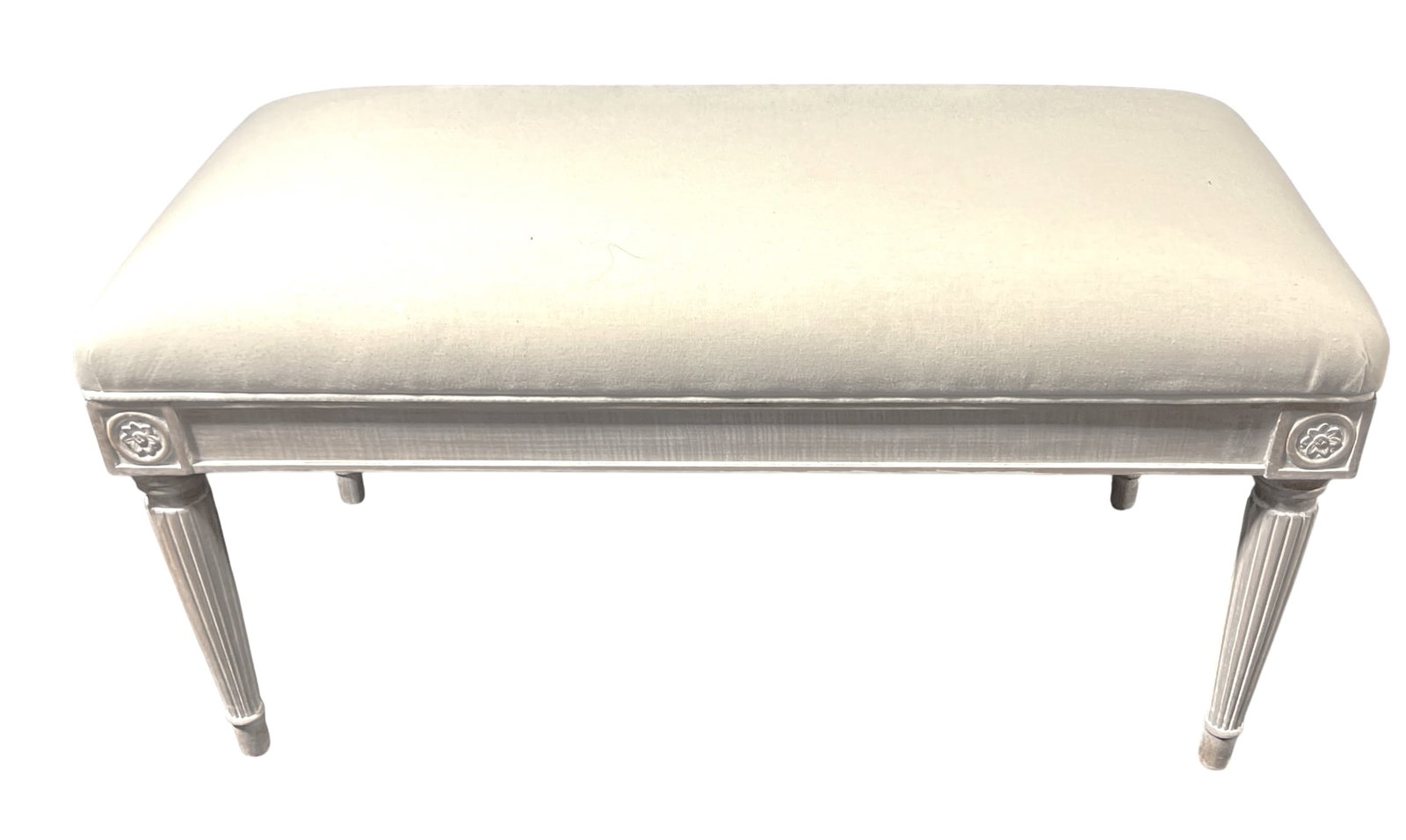 Louis XVI style upholstered bench. - 2