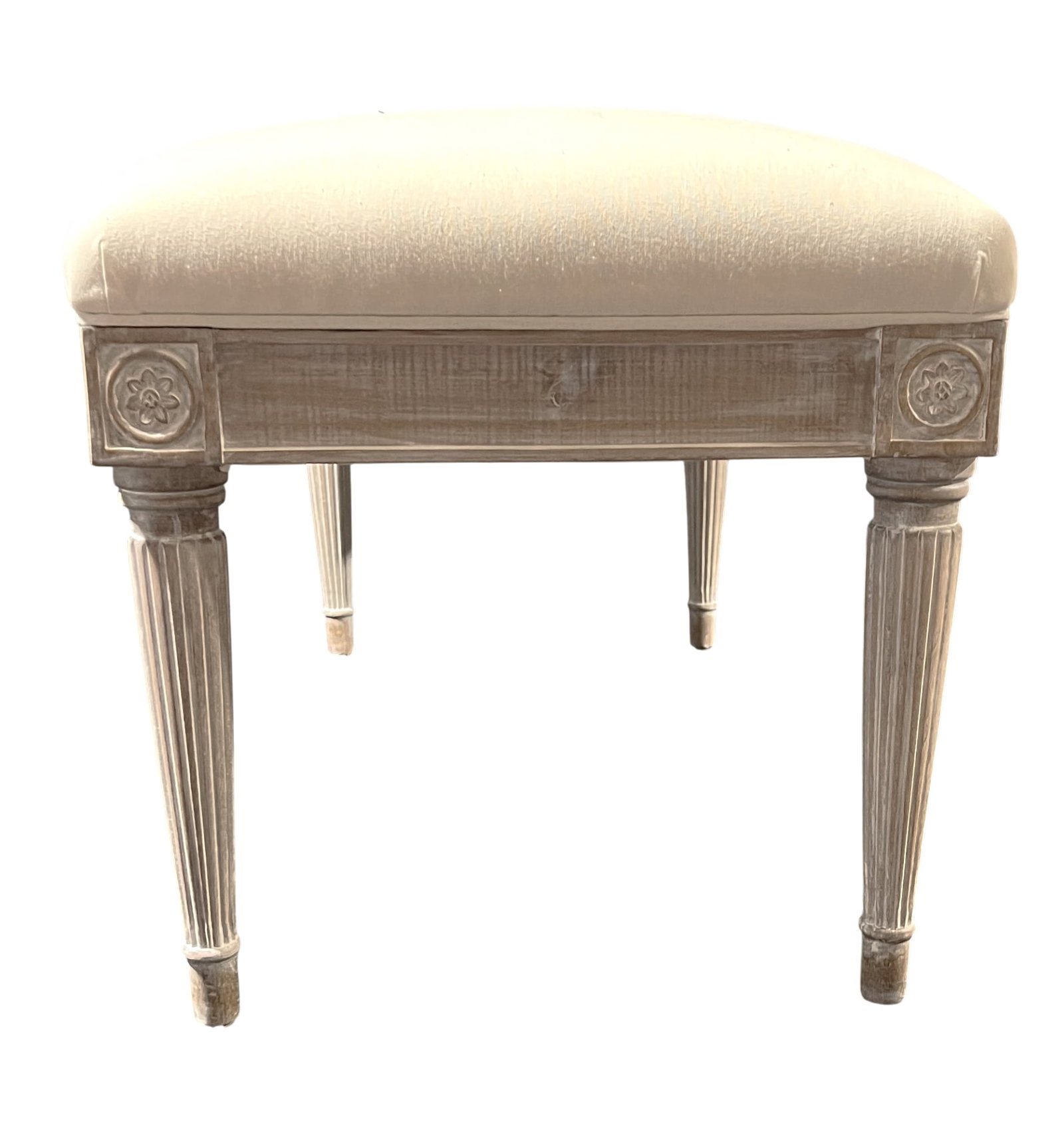 Louis XVI style upholstered bench. - 5