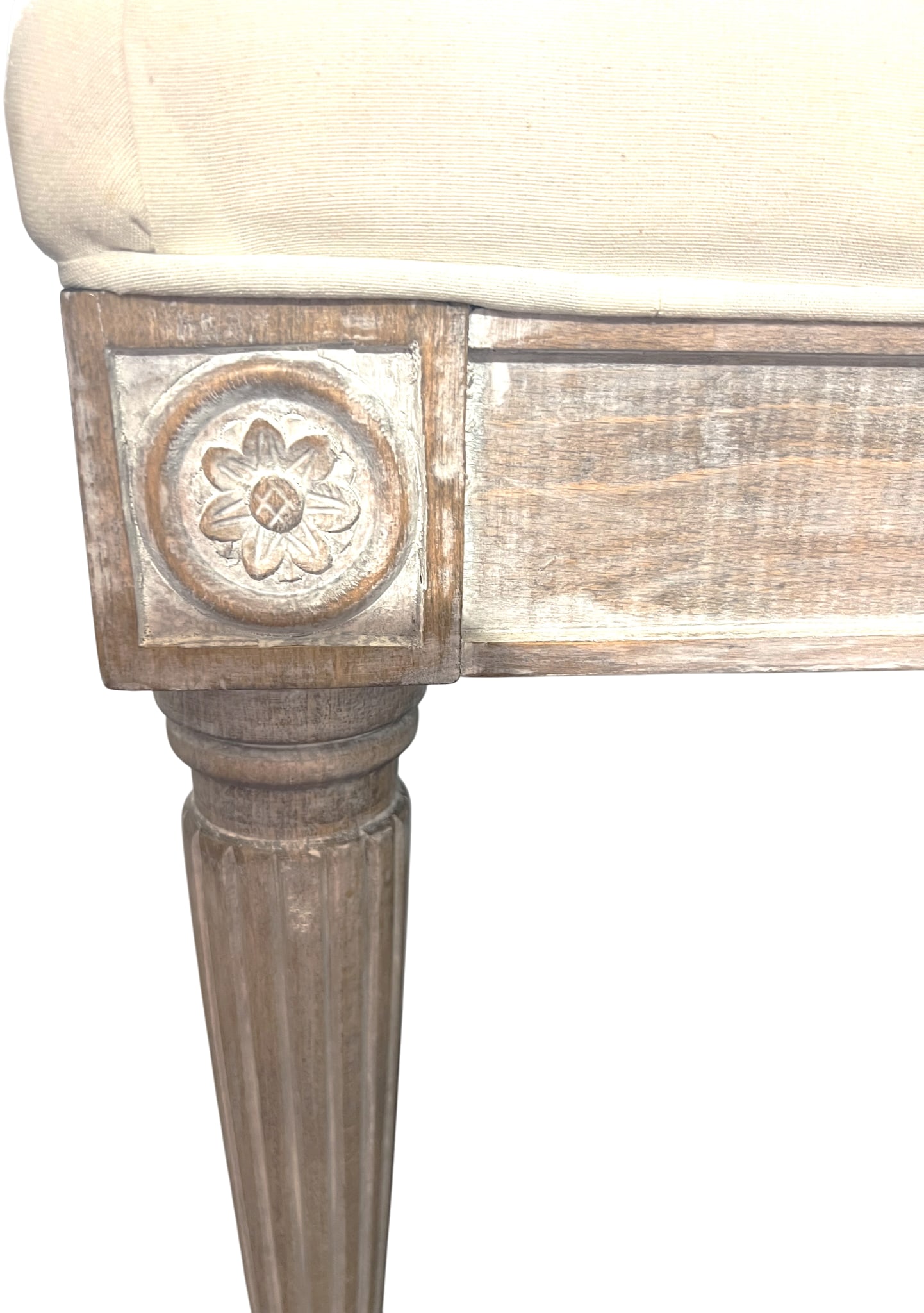 Louis XVI style upholstered bench. - 7