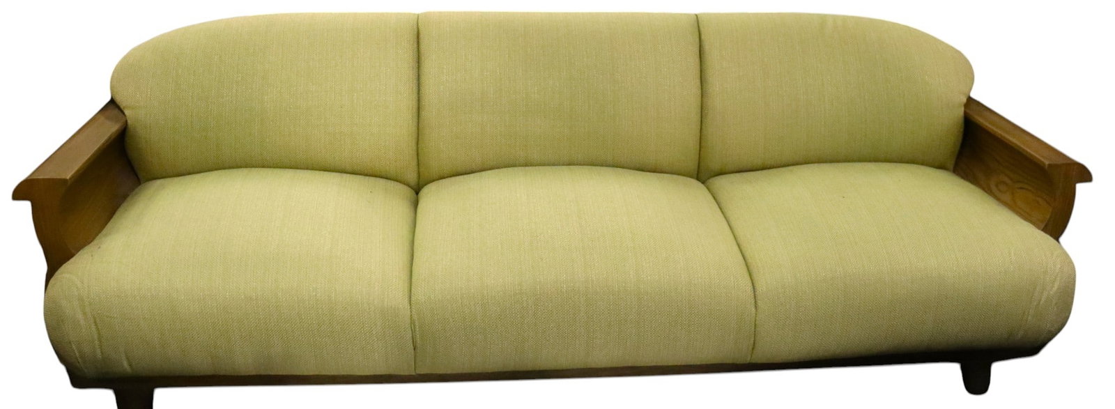 Vintage Wood Rustic Three-Seater Sofa - 2