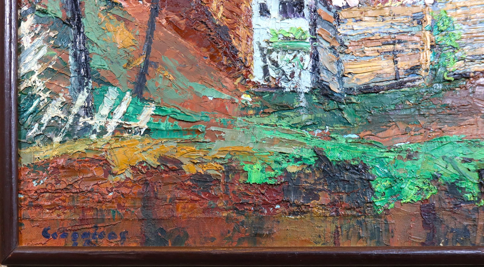 Framed Oil on Masonic signed lower left - 4